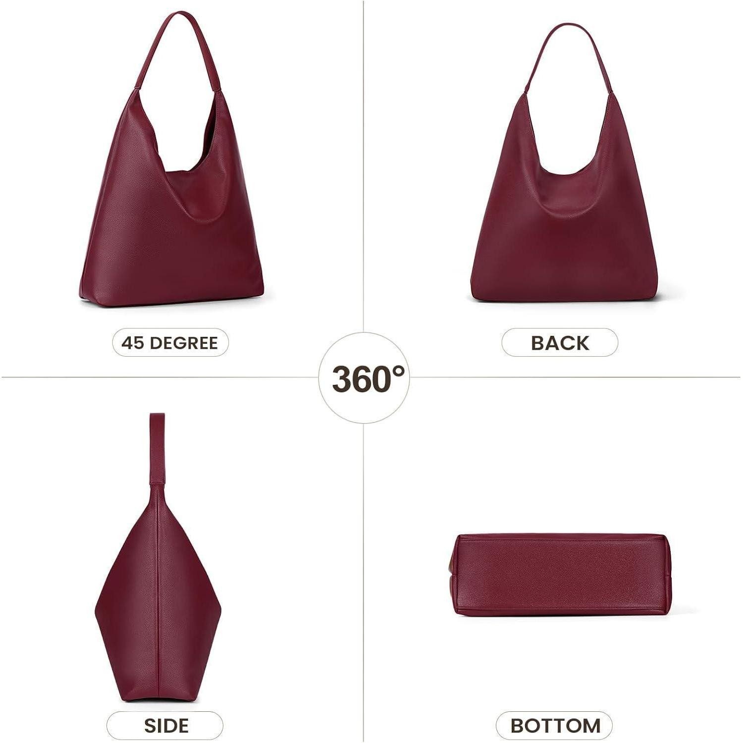 LuxusKollektion Hobo Wildleder Tote Bag Groß Shopper Damen Handtasche Hobo Uni Slouchy