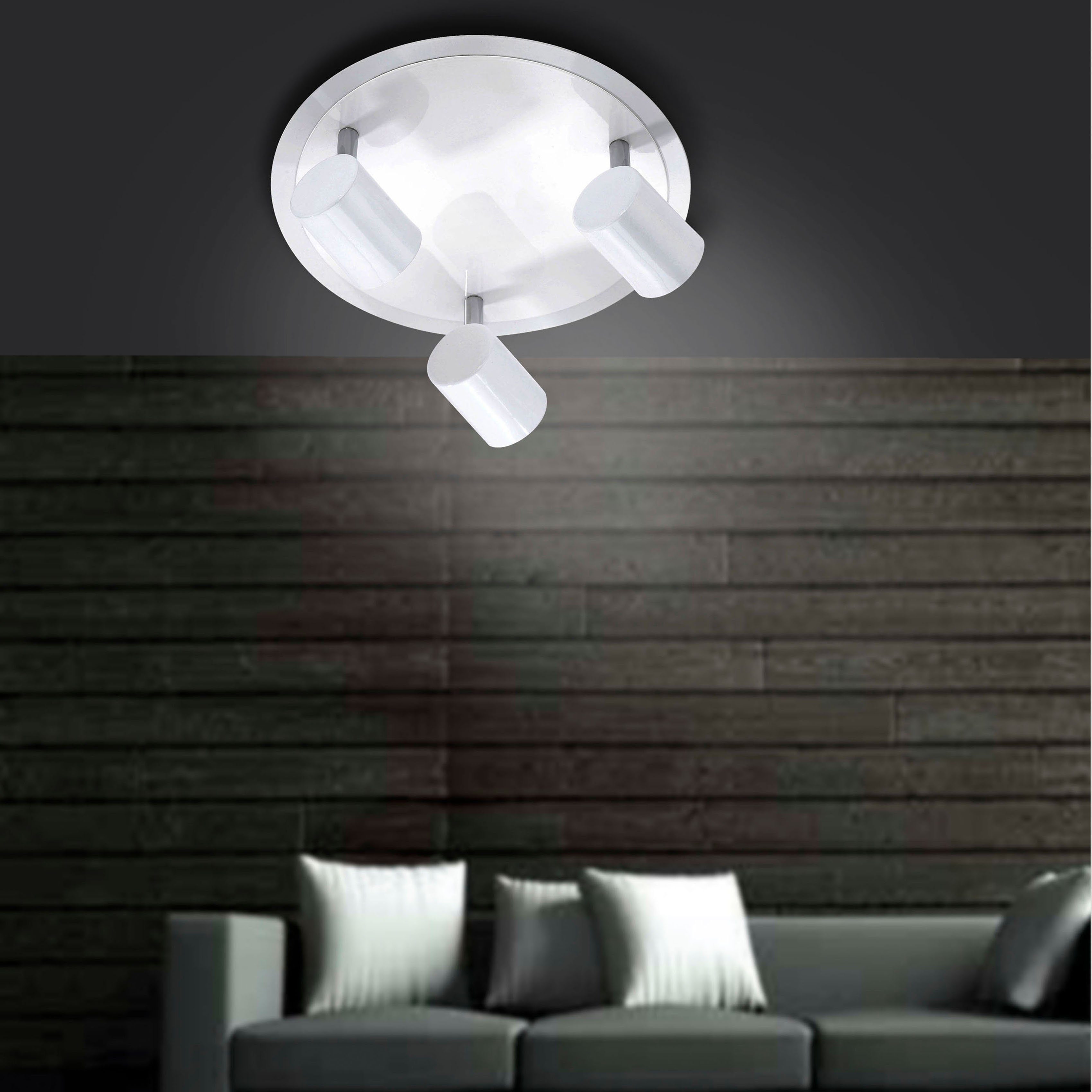 my home LED Deckenleuchte Maci, Leuchtmittel wechselbar, Warmweiß, rund, warmweiß, dreh- und schwenkbare Spots Deckenlampe Deckenspot | Deckenlampen