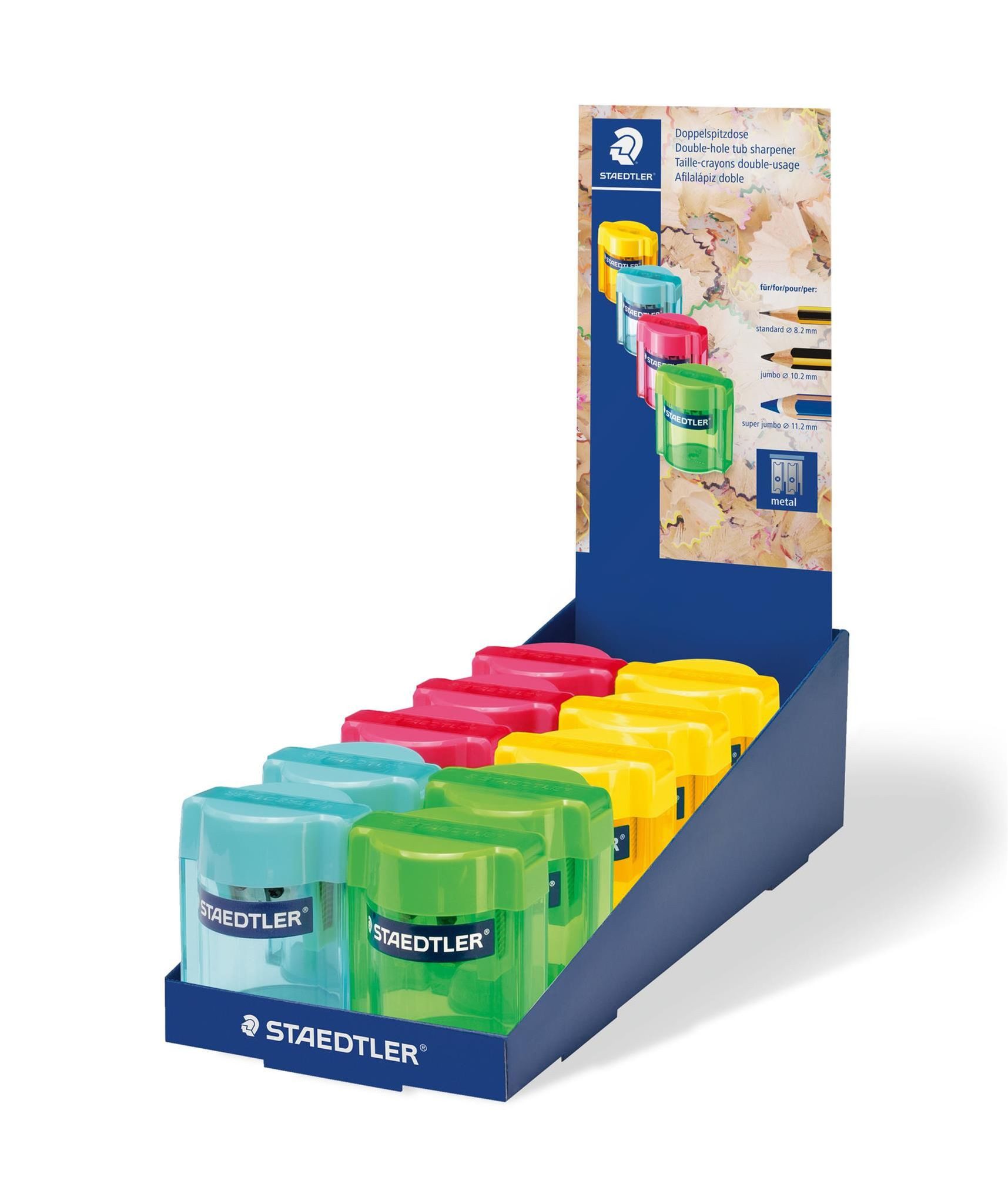 STAEDTLER Anspitzer Staedtler Doppelspitzdose rund