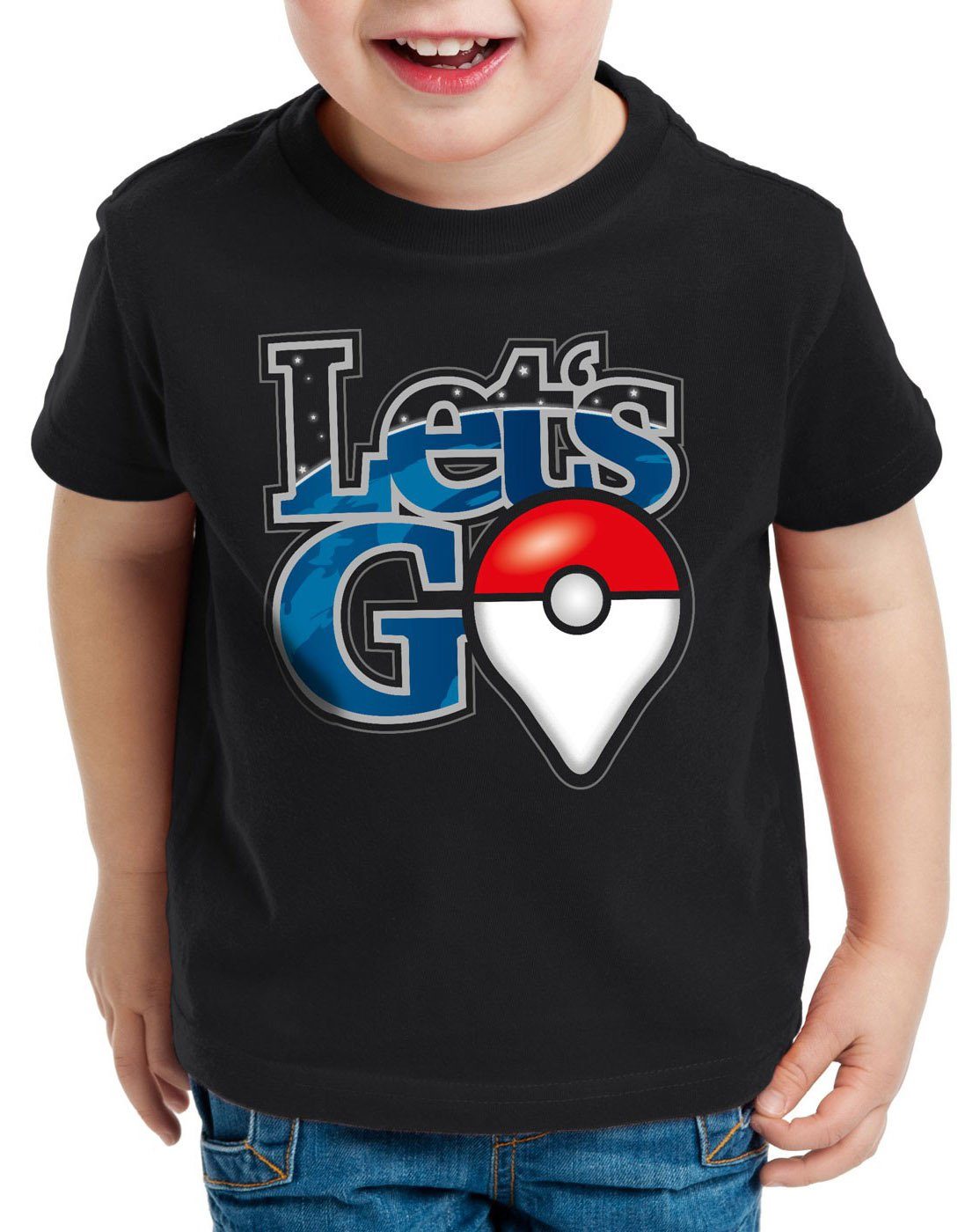 style3 Print-Shirt Kinder T-Shirt Let's Go Pokéball monster spiel online