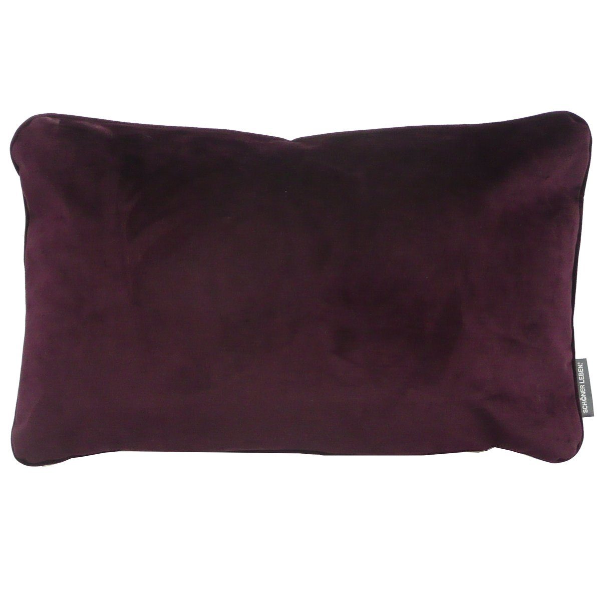 SCHÖNER LEBEN. Dekokissen SCHÖNER LEBEN. Samtkissen Keder und Federfüllung beere lila 30x50cm