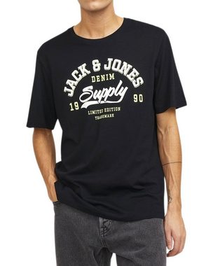 Jack & Jones Print-Shirt Bedrucktes T-Shirt aus Baumwolle (5er-Pack) bequemes Oberteil in Unifarben, Größe XXL