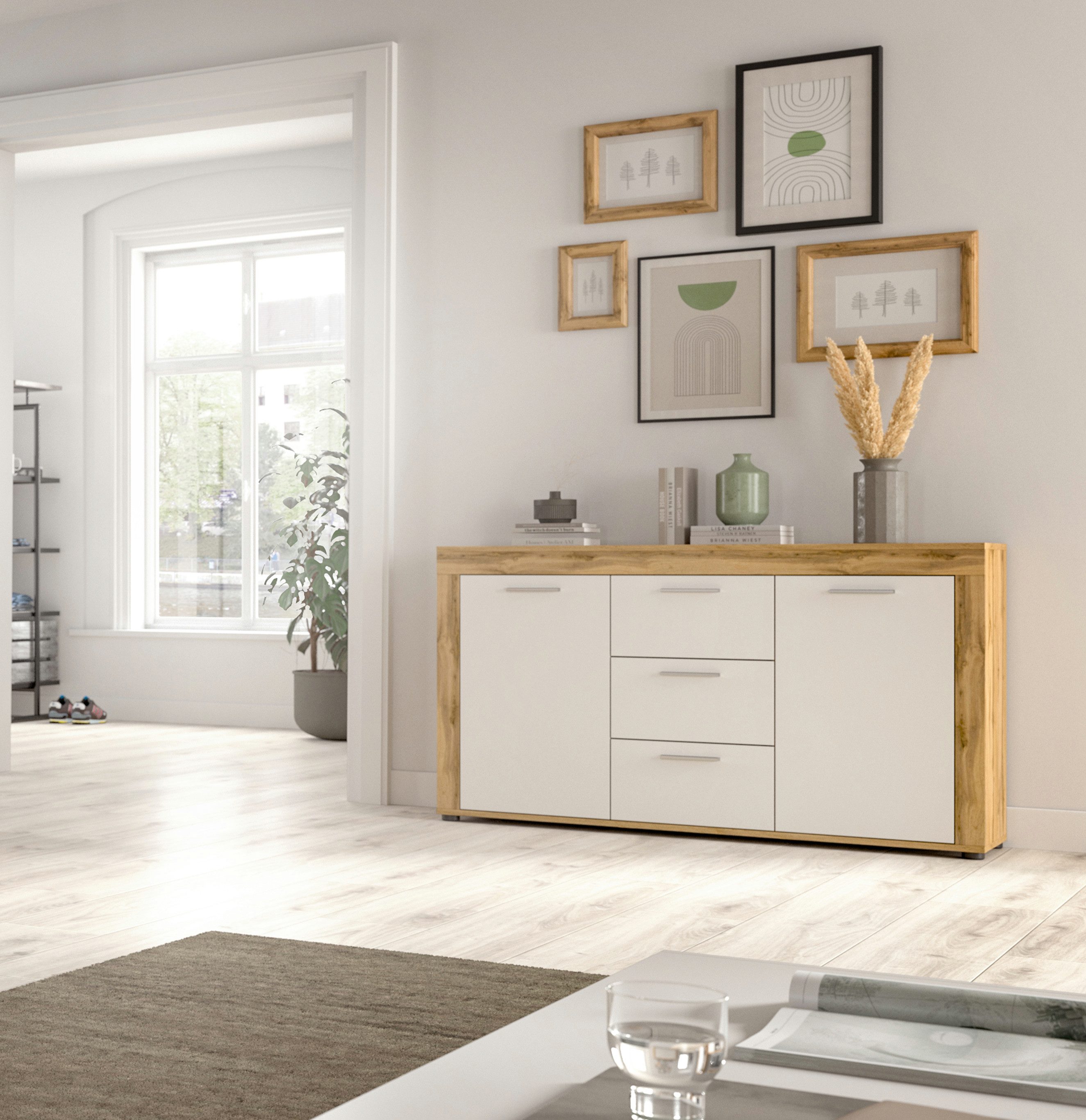 INOSIGN Sideboard Aosta, Breite 125 cm, in verschiedenen Farbausführungen, günstig online kaufen
