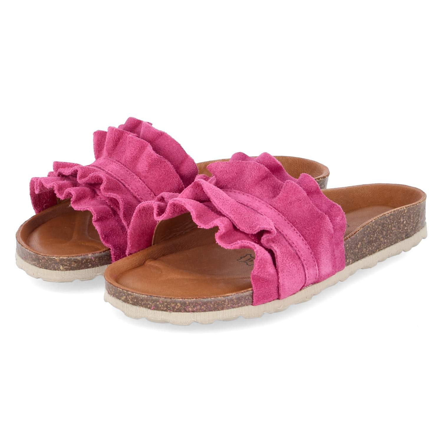 Palado PALA-251-781050-05 Damen Rauleder pink Pantolette