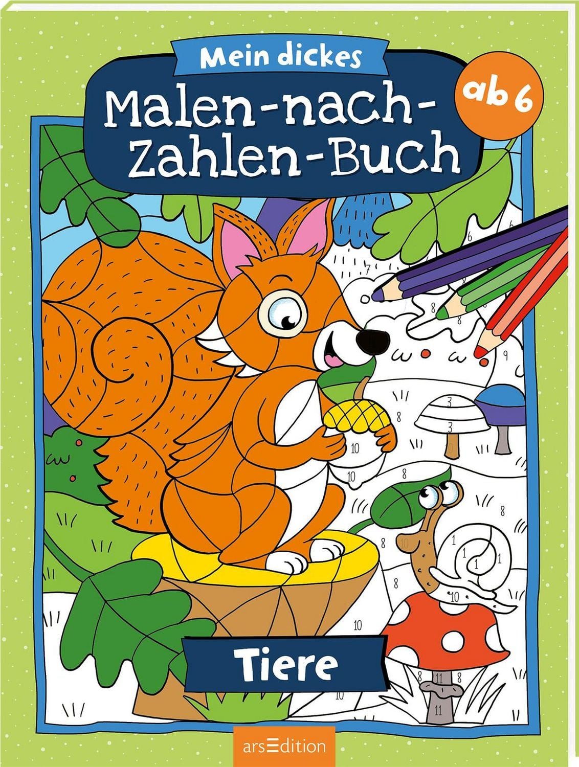 Mein dickes Malen-nach-Zahlen-Buch – Tiere / diverse