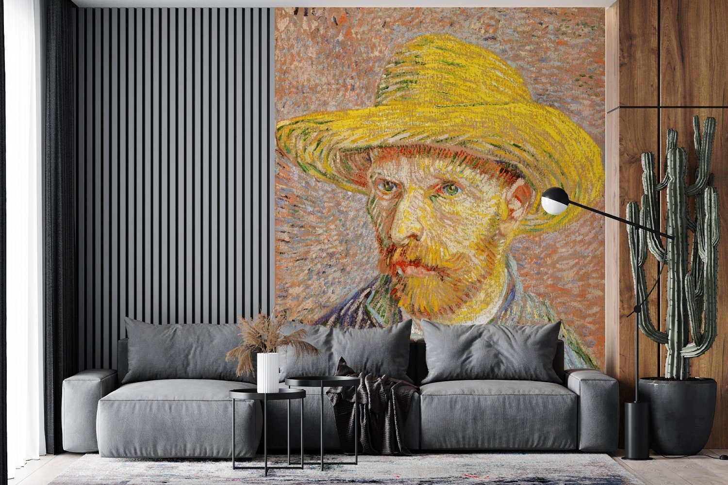 für Küche, Schlafzimmer Selbstporträt MuchoWow Vincent (3 - Fototapete van Gogh, Fototapete Matt, St), Wohnzimmer Vliestapete bedruckt,