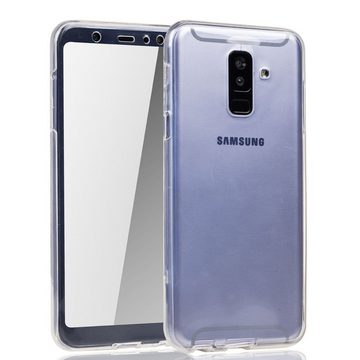 König Design Handyhülle Samsung Galaxy A6 Plus (2018), Samsung Galaxy A6 Plus (2018) Handyhülle Full-Cover 360 Grad Full Cover Transparent
