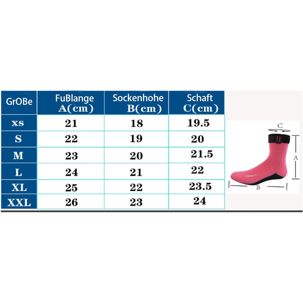 Coonoor Neoprensocken 3mm Neoprenschuhe, Beachvolleyball Socken,Schwimmsocken Für Schnorcheln, Surfen, Segeln, Universal Damen, Herren – Bild 2 von 5