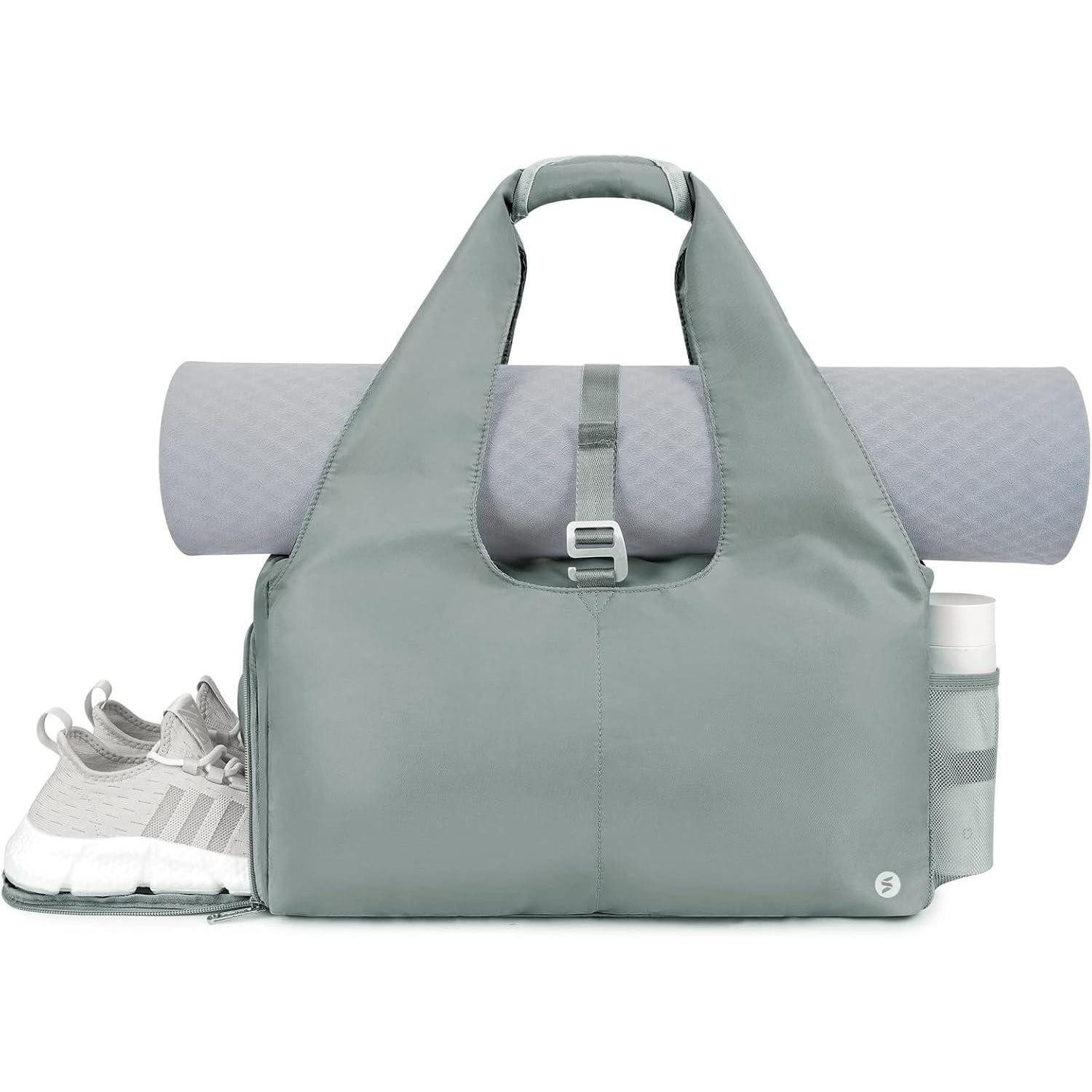 LuxusKollektion Yogatasche Sporttasche Damen Yogatasche Groß in Grau mit Sc günstig online kaufen