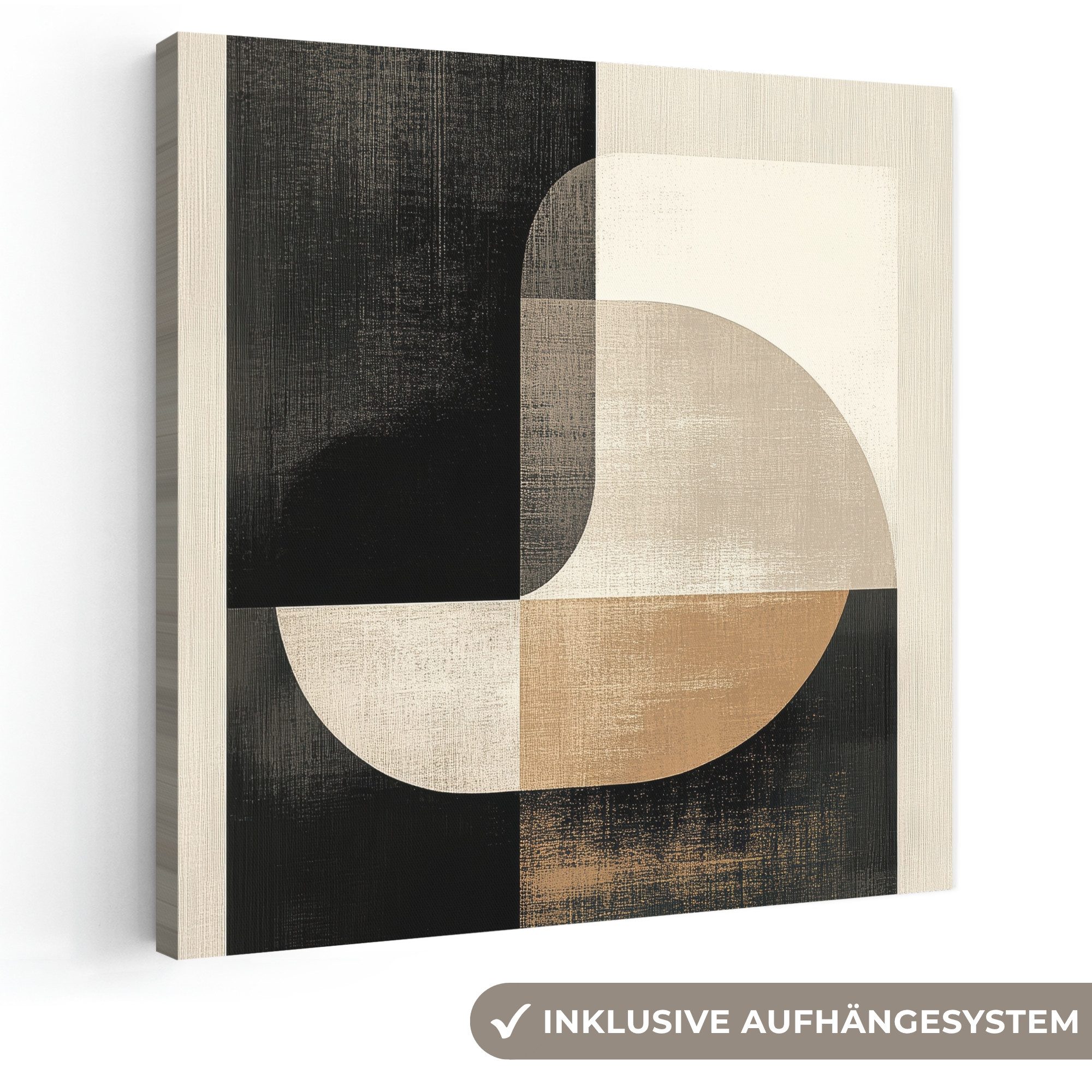 OneMillionCanvasses® Leinwandbild Modern - Quadratisch - Formen, Fotodruck (1 St), Wandbild, Deko Schlafzimmer Wohnzimmer Flur 20x20 cm