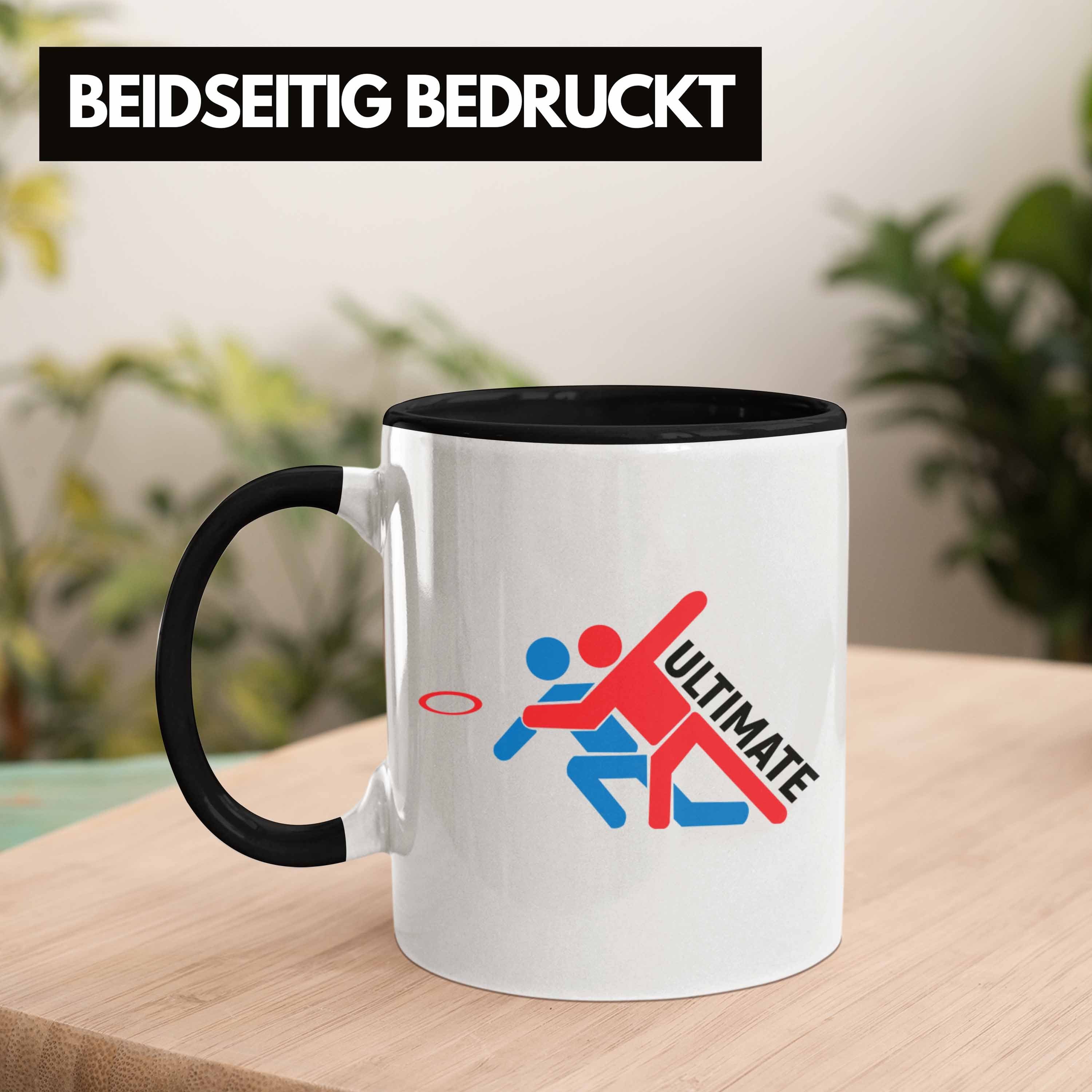 Ultimate Frisbee Golf - Trendation Disc Geschenkidee Tasse Tasse Schwarz Trendation Geschenk Frisbee-Spieler