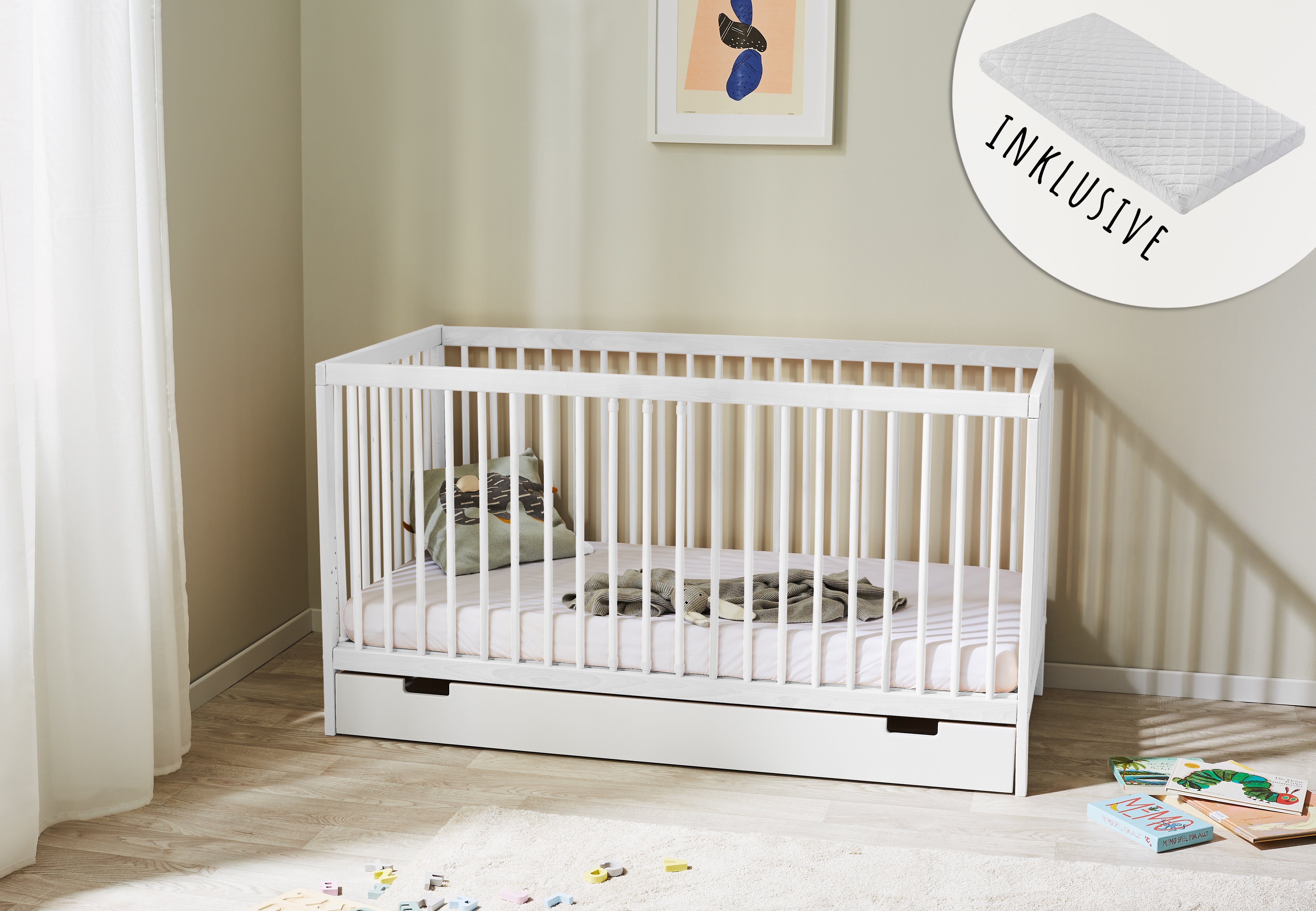 Kids Collective Babybett Kinderbett Gitterbett 60x120 günstig online kaufen