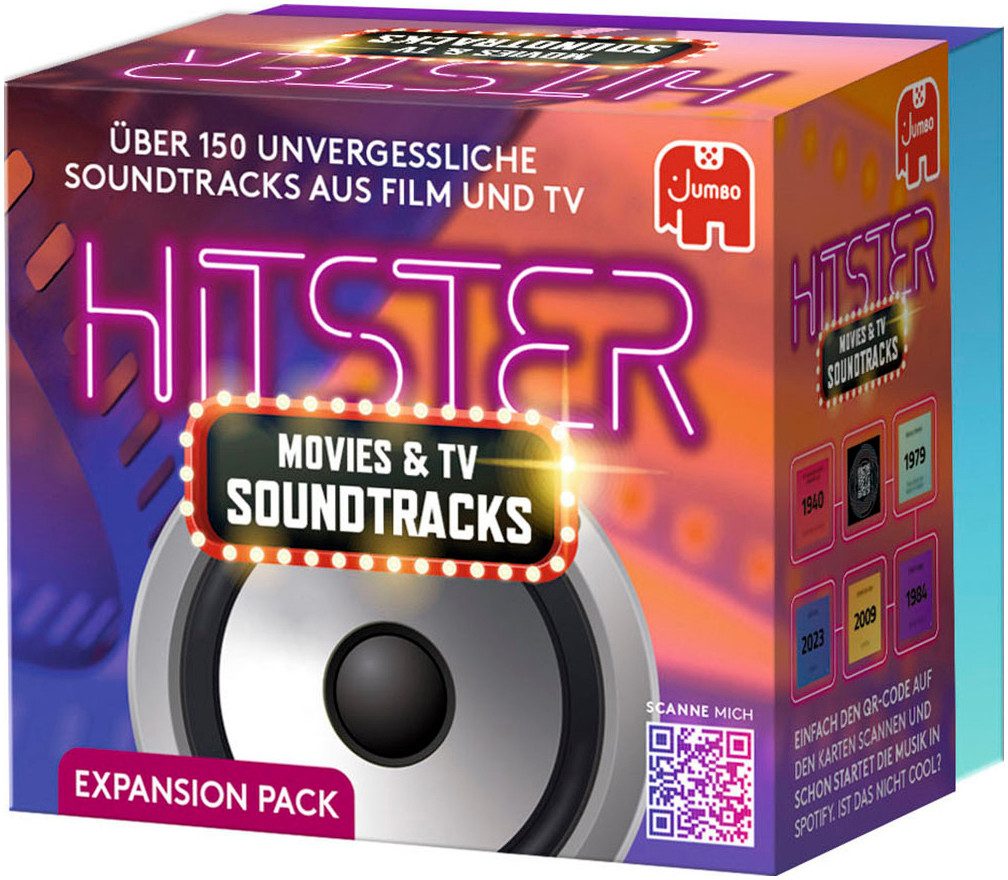 Jumbo Spiele Spiel Hitster Movies&TV Soundtracks, Familienspiel