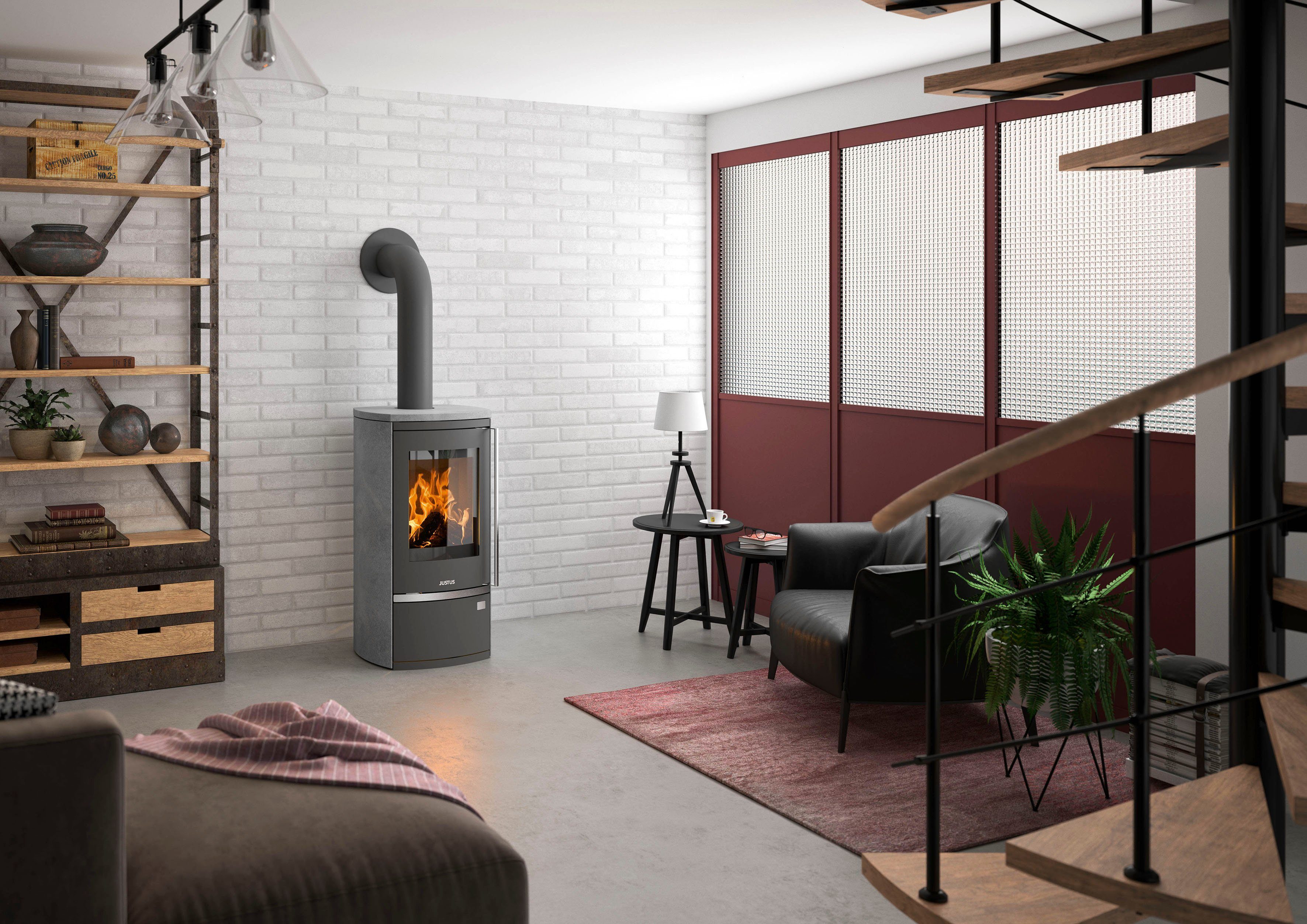 JUSTUS Kaminofen Reno R, 6 kW, Zeitbrand günstig online kaufen