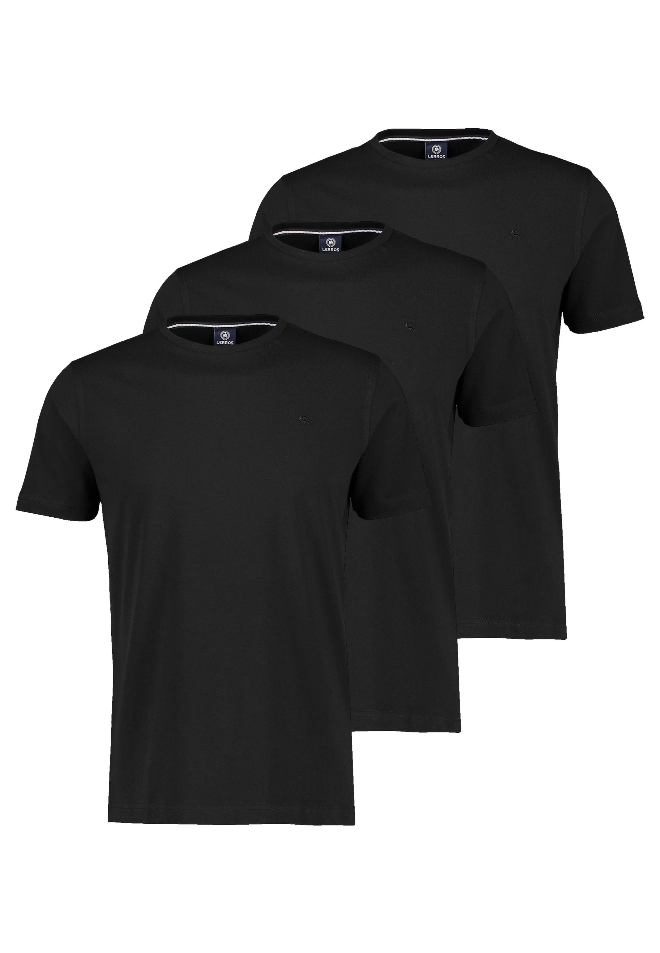 LERROS T-Shirt 3er Pack Basic (Spar-Set, 3-tlg) T-Shirt - Baumwolle - Atmungsaktiv - Angenehmes weiches Material