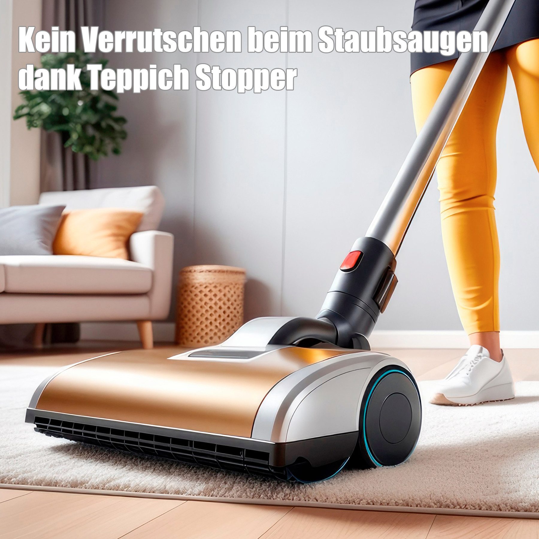 BigDean Antirutschmatte Teppich Antirutschunterlage individuell zuschneidbar, Packung, 1-St., Antirutschmatte, Vielseitig Verwendbar, Sicherer Halt, Individuell – Bild 2 von 5