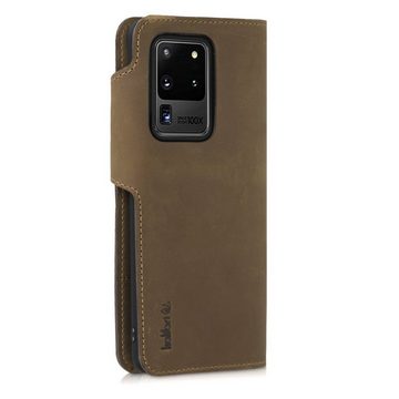 kalibri Handyhülle Hülle für Samsung Galaxy S20 Ultra, Leder Handyhülle Handy Case Cover - Schutzhülle Lederhülle