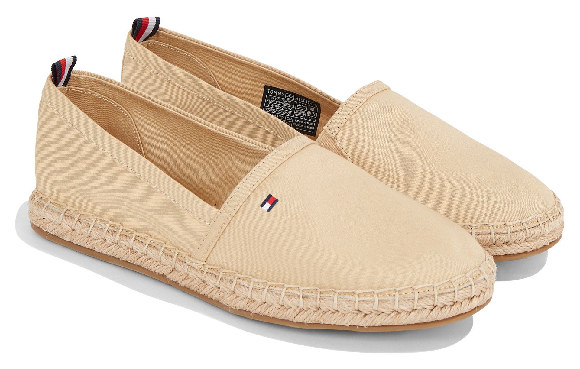 Tommy Hilfiger BASIC TOMMY FLAT ESPADRILLE Espadrille Sommerschuh, Slides, Лоферы mit gesticktem Logoflag