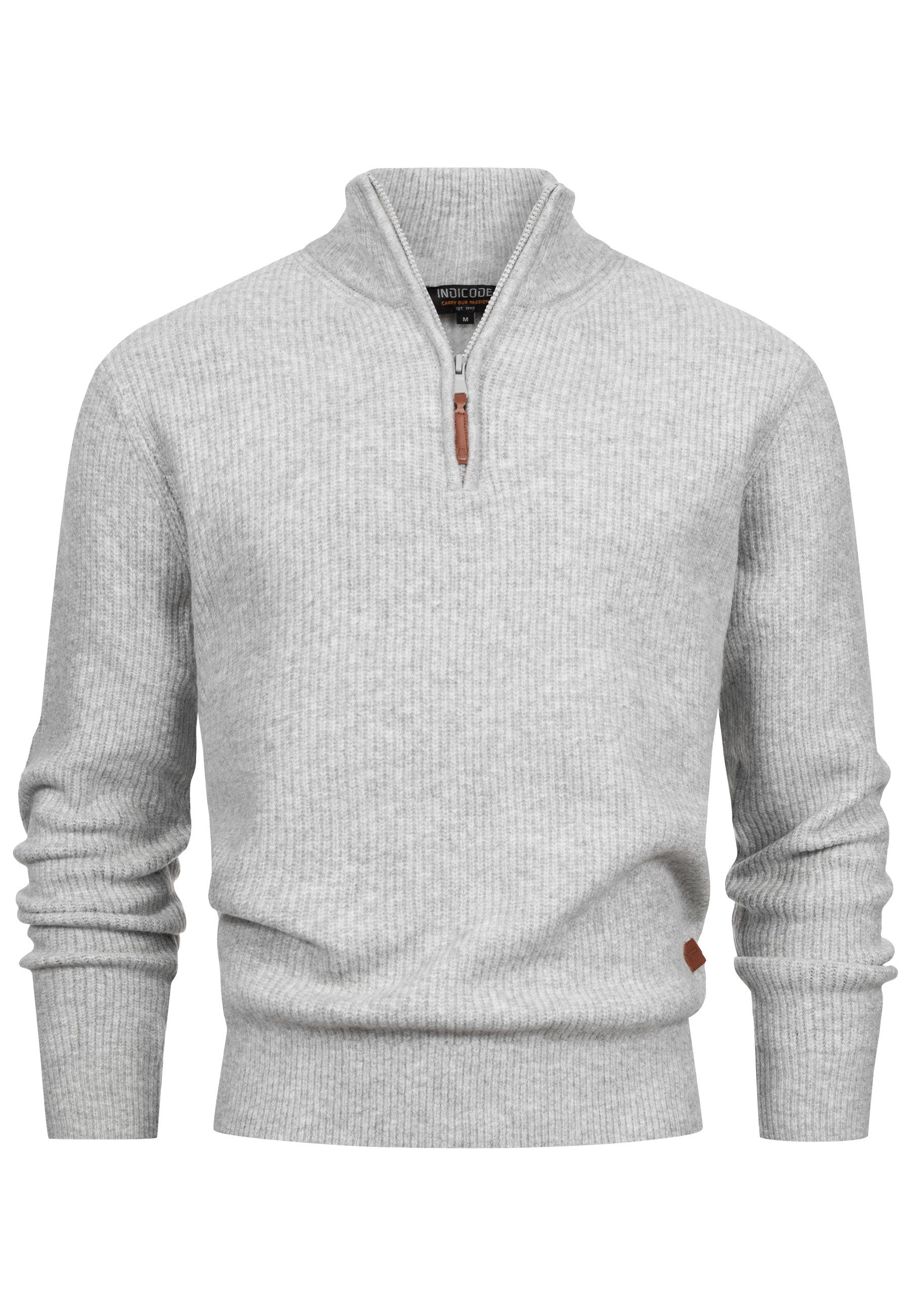 Indicode Strickpullover INPeace Half Zip mit günstig online kaufen