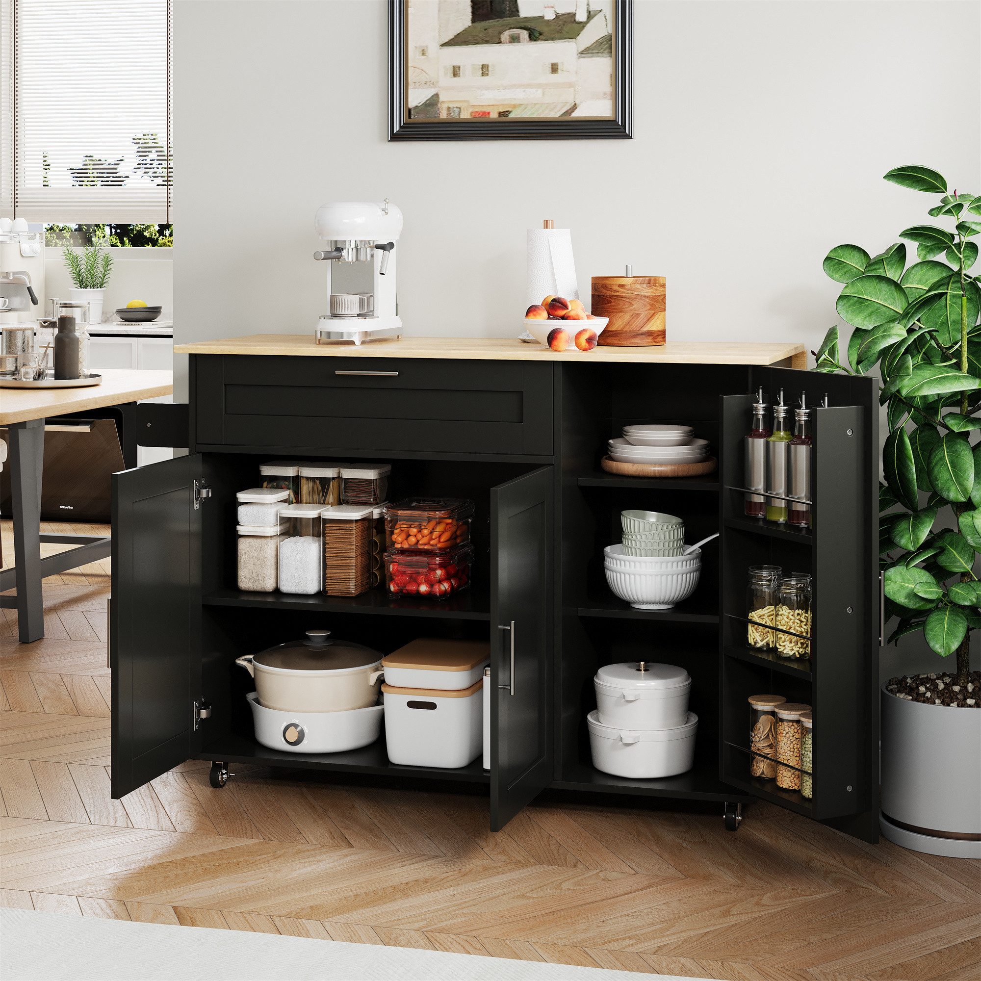 HAUSS SPOLE Küchenwagen Küchenschrank Buffetschrank Sideboard günstig online kaufen