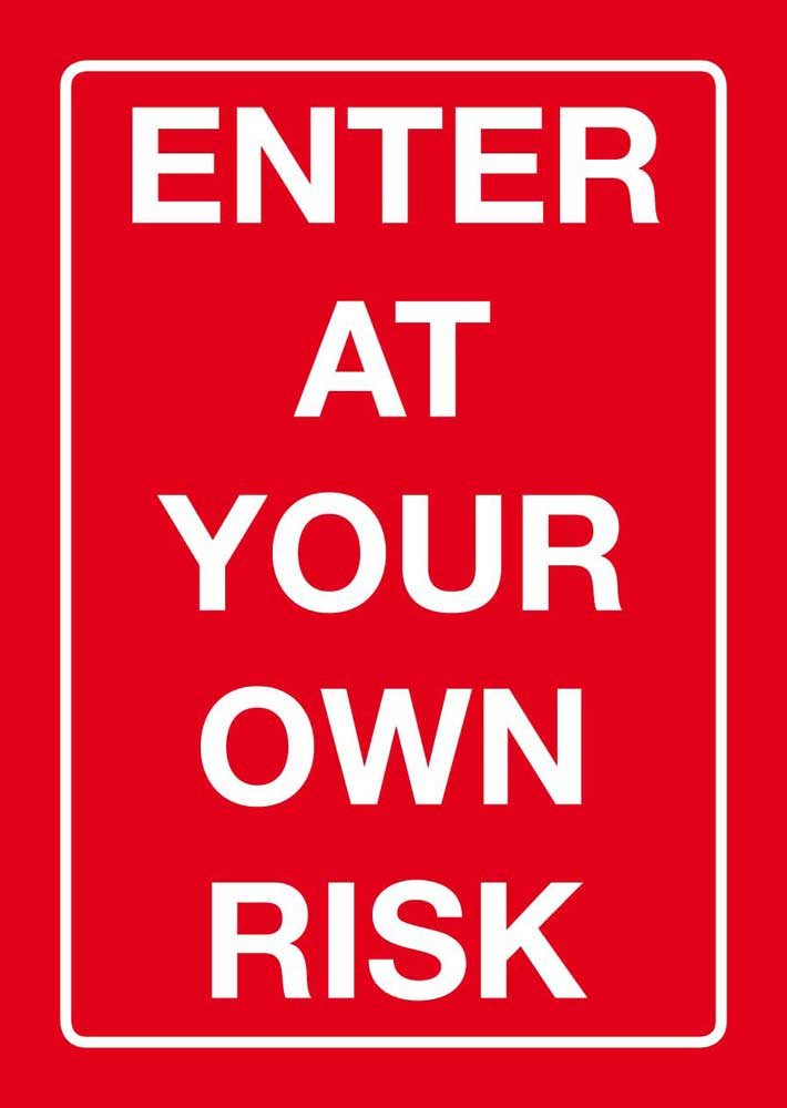 Sticker Warning - Наклейки - Enter at your own risk