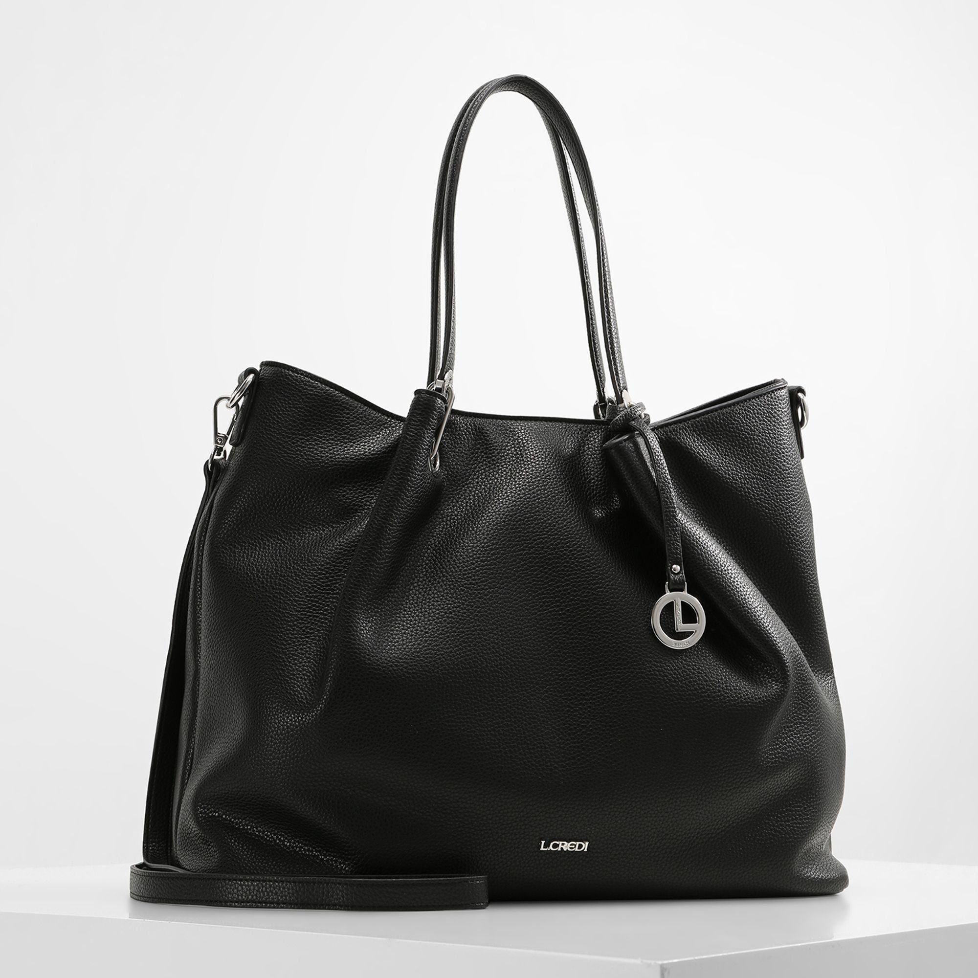 L. CREDI Schultertasche Ebony, Kunstleder