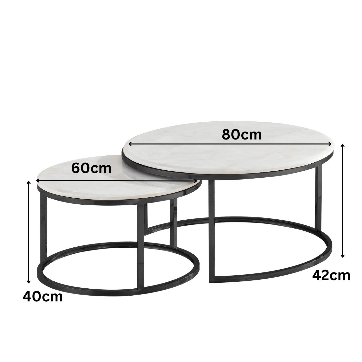 alesvelt Beistelltisch Set Couchtisch Set echtes günstig online kaufen