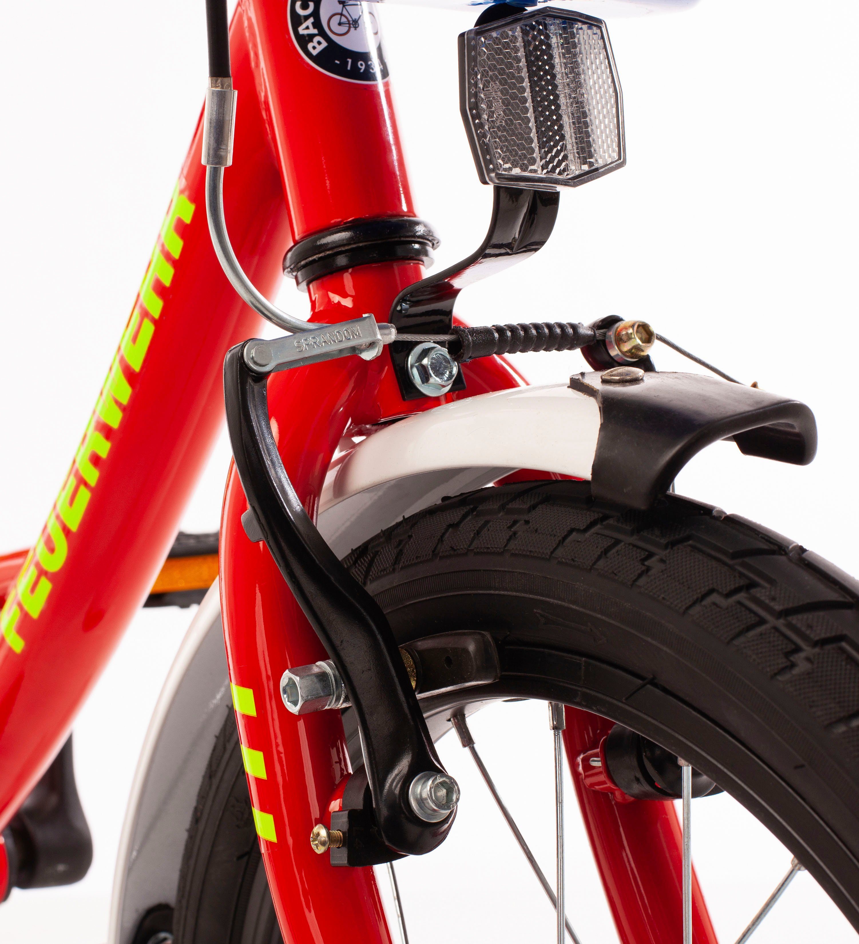 Bachtenkirch Kinderfahrrad 18" Feuerwehr, 1 Gang, ohne Schaltung