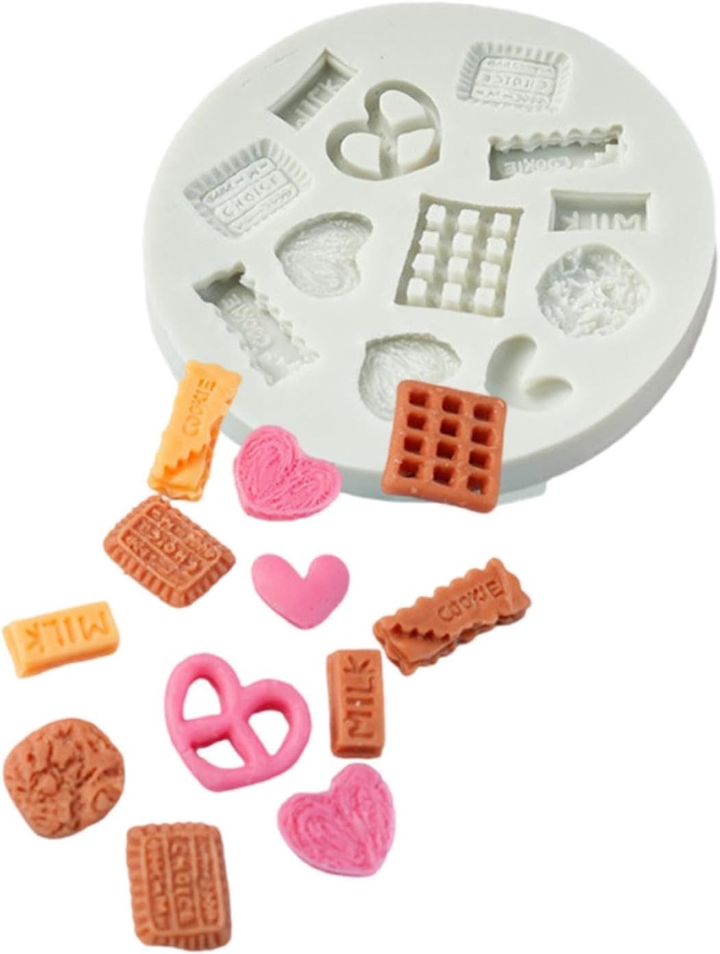 FELIXLEO Silikonform Silikon Keksform 12 Mulden Schokolade Fondant Backform, (1-tlg)