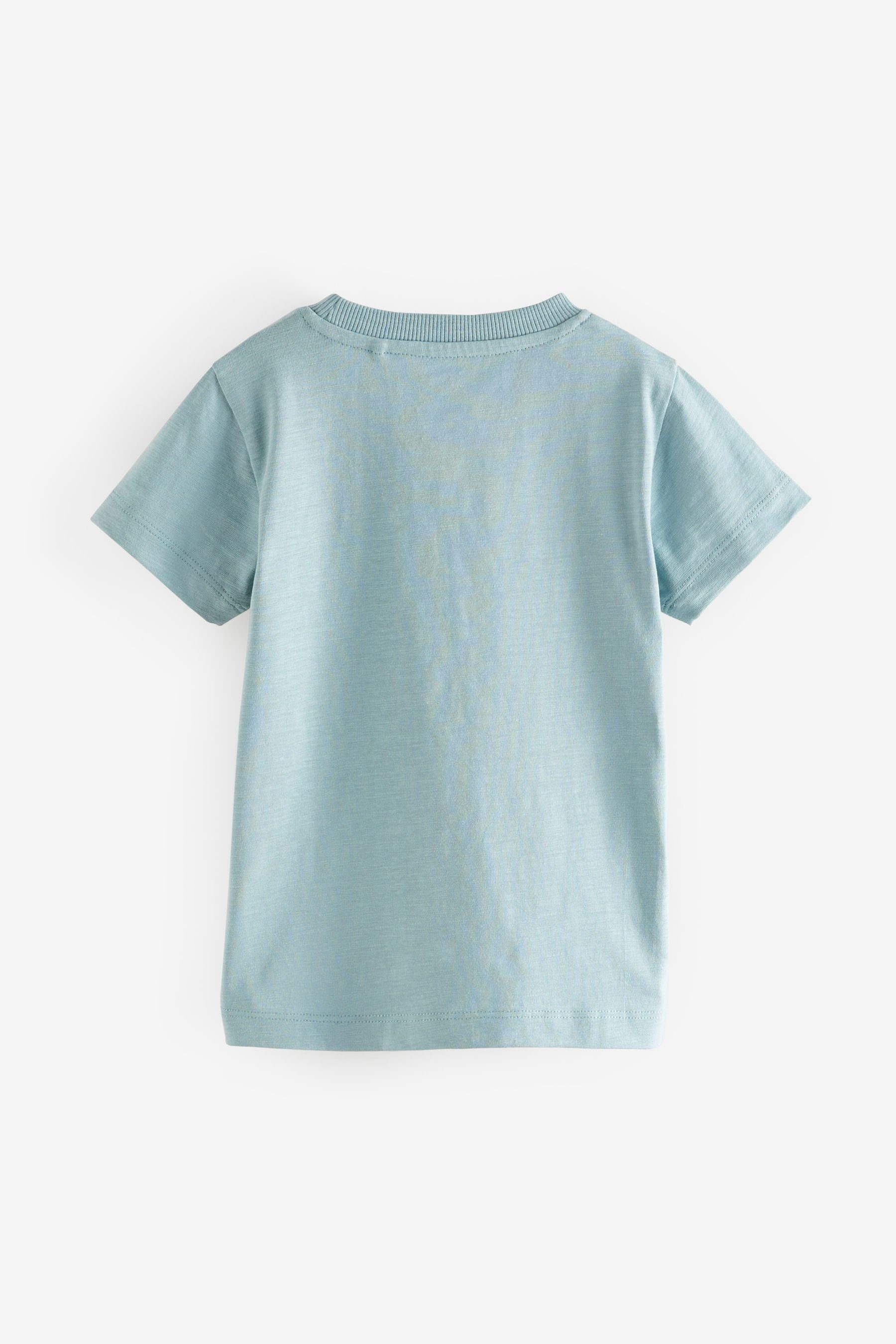 Next T-Shirt (1-tlg) Blue Kurzarm-T-Shirt Dog Mineral Figurenmotiv mit