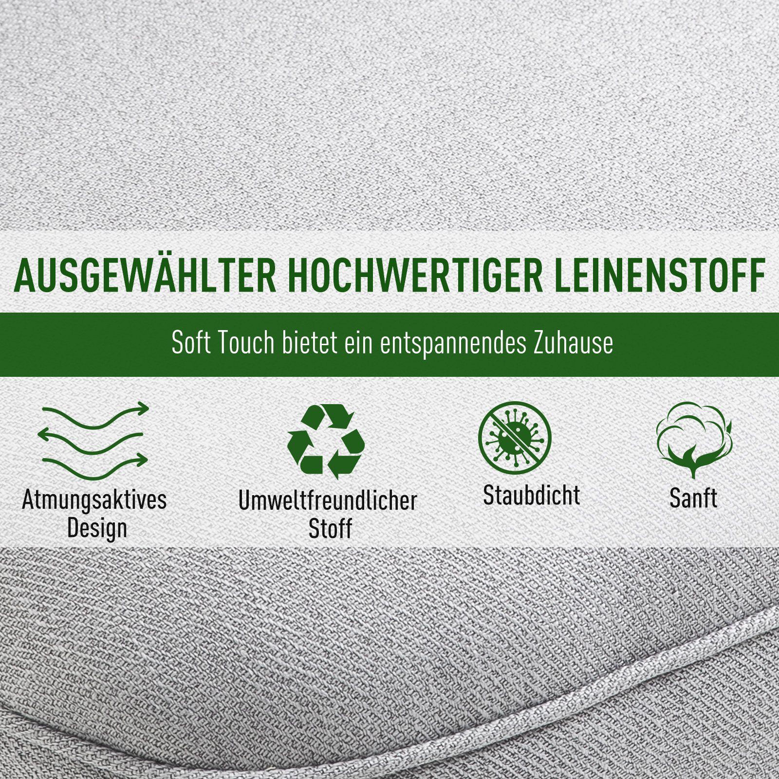 HOMCOM Sessel Relaxsessel mit Rückenkissen