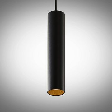 Arcchio Hängeleuchte Ejona, dimmbar, Leuchtmittel nicht inklusive, Modern, Aluminium, Schwarz, 1 flammig, GU10, Deckenlampe