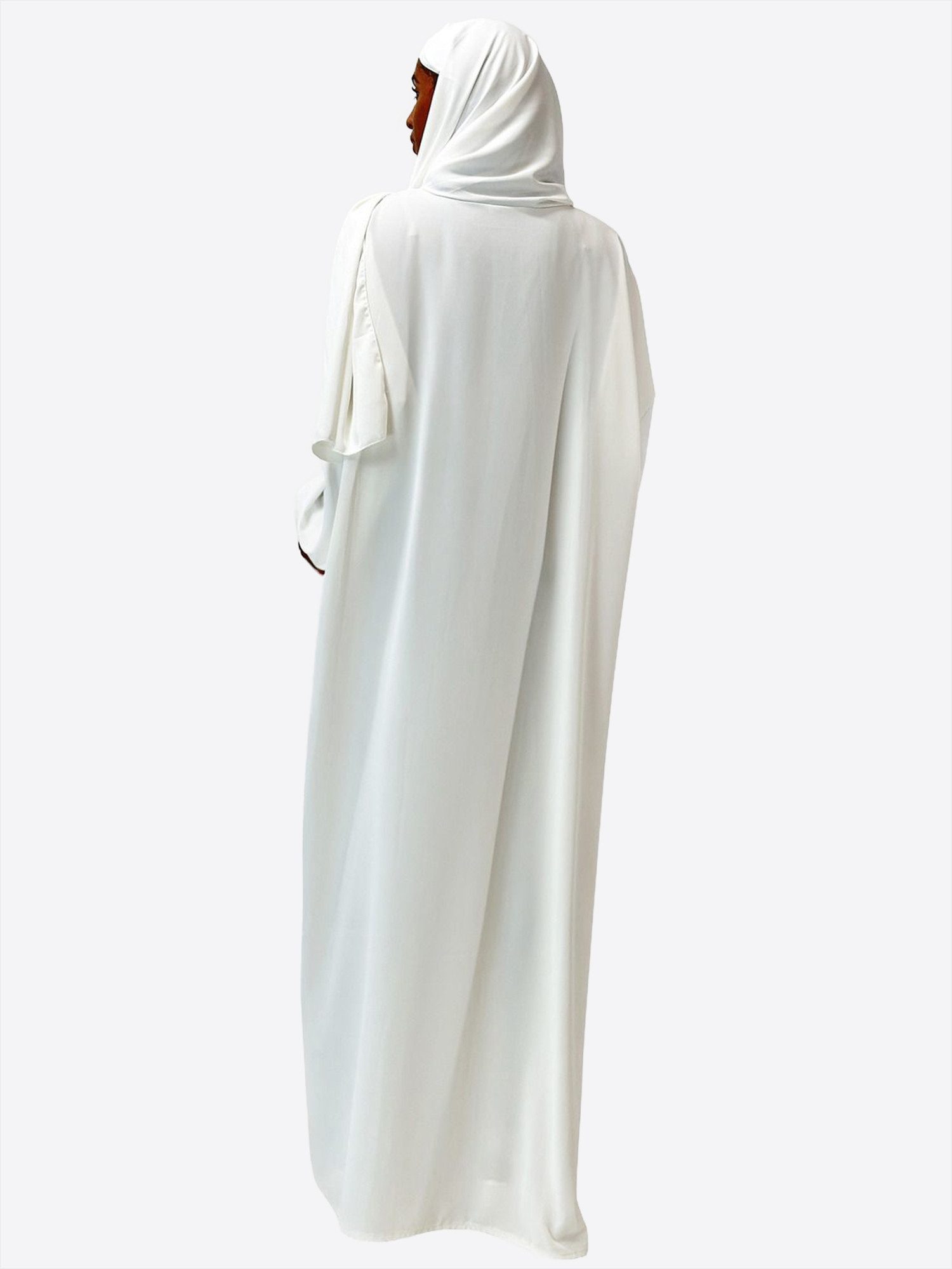 Elara Maxikleid — Damen Abaya One Size mit integriertem Kopftuch und weitem Schnitt (1-tlg)