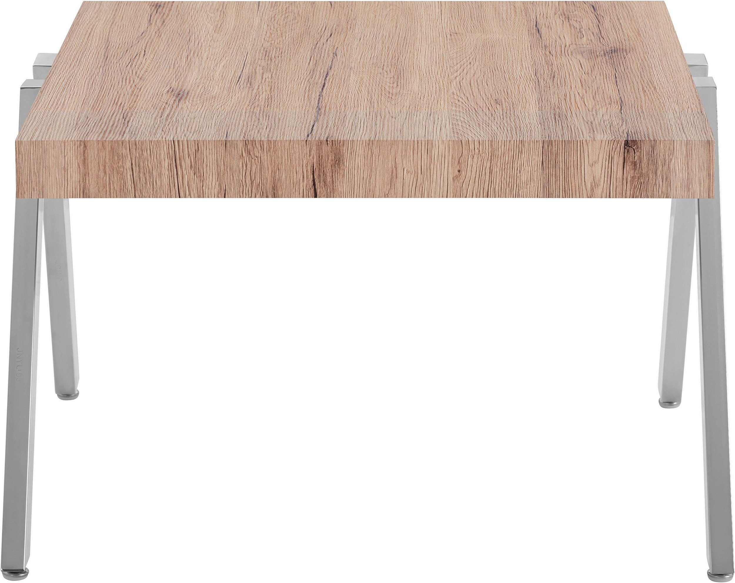 Tiki, Design, | loft24 eiche Couchtisch aus Metall Beine im Holzoptik Wohnzimmertisch modernen