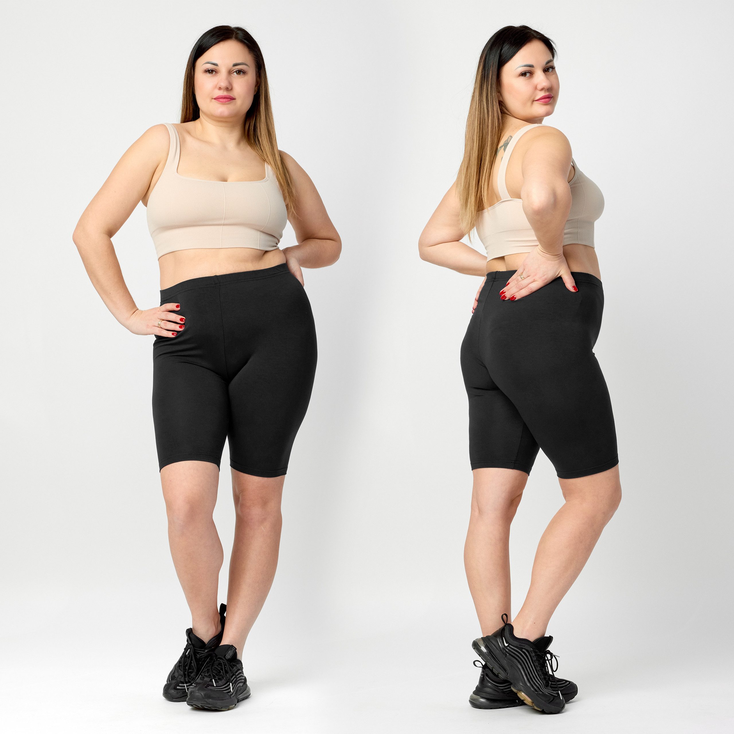 Merry Style Leggings Große Größen Damen kurze Tight aus Baumwolle MS10-456 günstig online kaufen