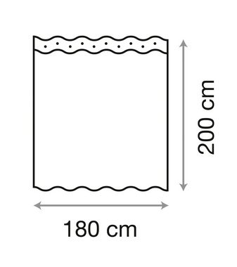 Sanilo Duschvorhang Spa Breite 180 cm, Höhe 200 cm