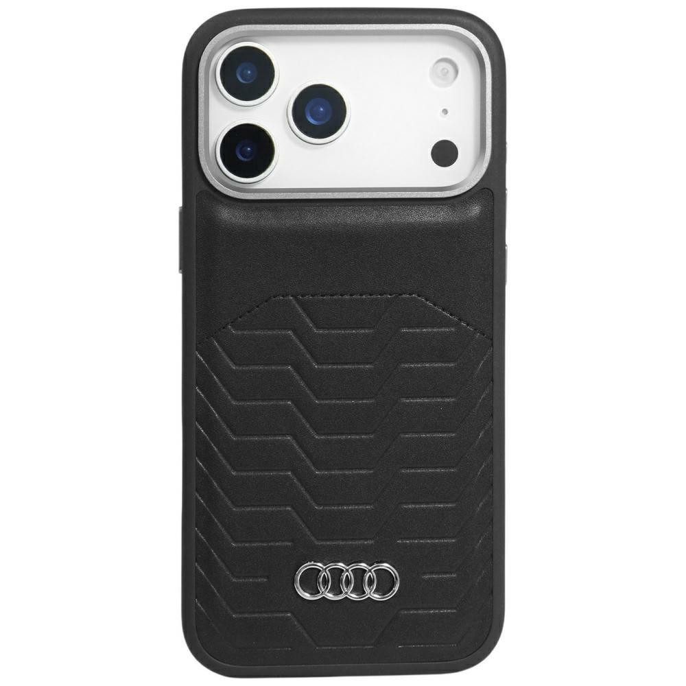 Audi Handyhülle Case iPhone 17 Pro Max GT MagSafe Kunstleder schwarz Logo 6,9 Zoll, Kantenschutz