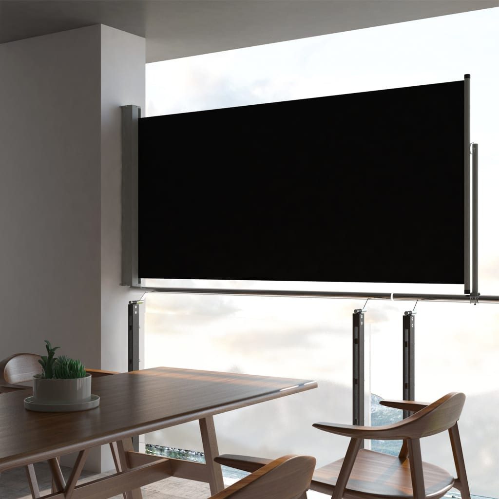 Thumbnail - vidaXL Seitenmarkise Ausziehbare Seitenmarkise 120x300 cm Schwarz