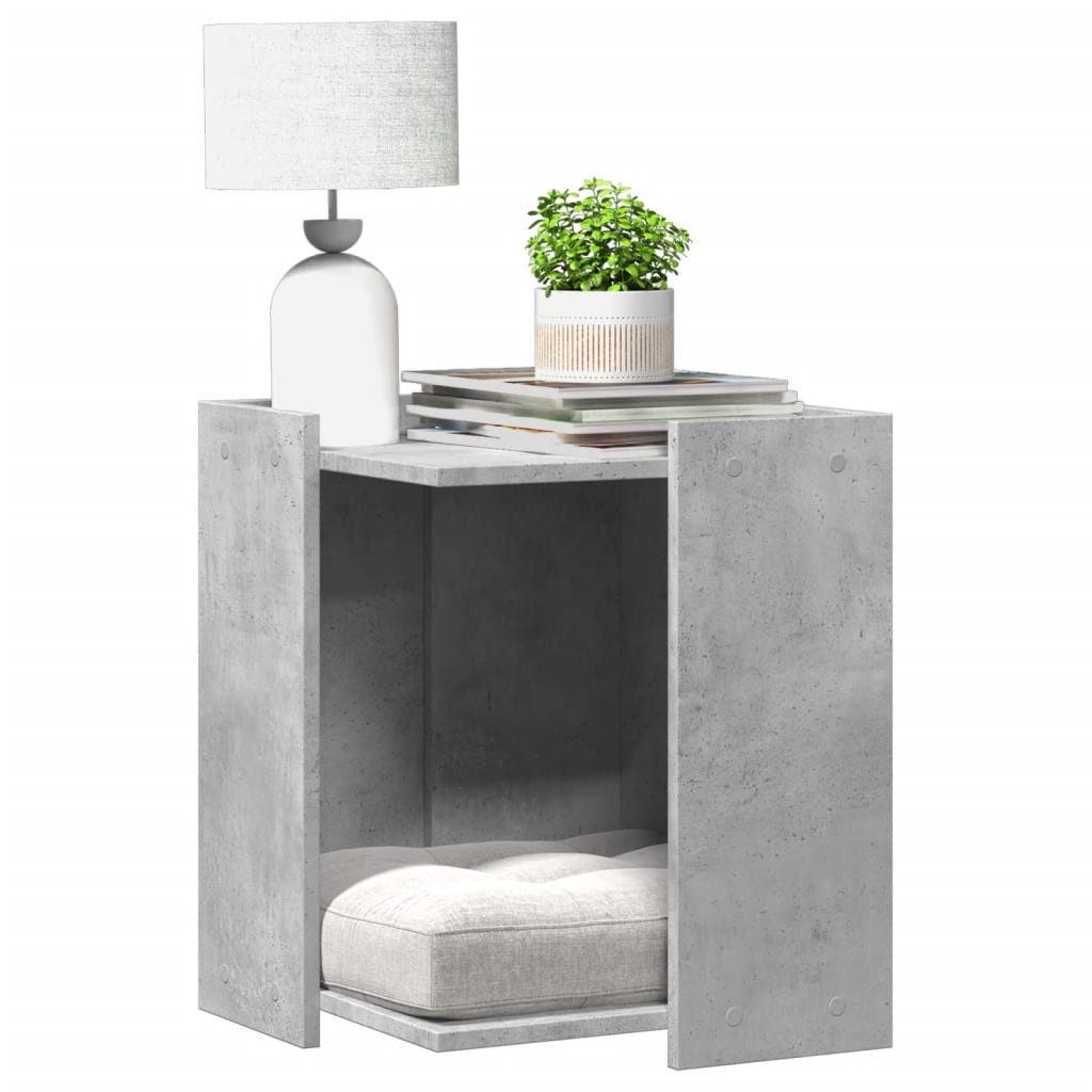 vidaXL Tierkorb 42 x 42 x 51 cm Katzenklo Betongrau 42x42x51 cm Spanplatte