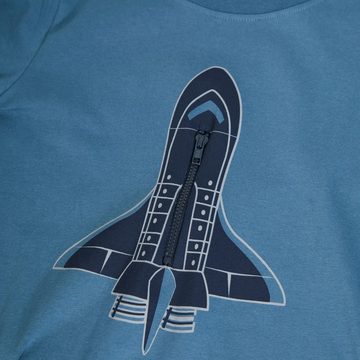 Minymo Langarmshirt Minymo Langarmshirt Space Shuttle Real Teal 116 Kinder Langarmshirt