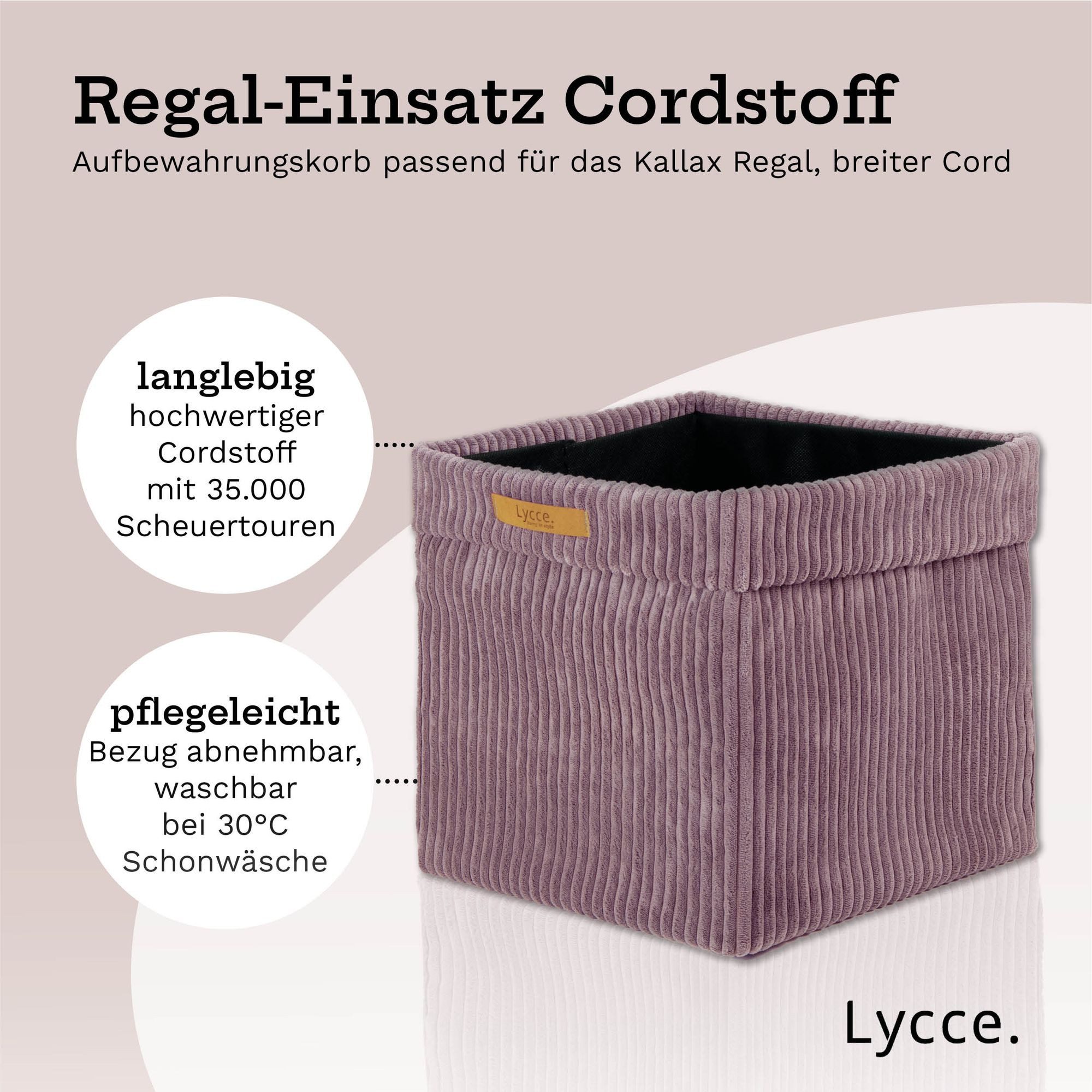 Lycce Regalkorb Kallax Boxen Cord 4er Set altrosa, Aufbewahrungsbox faltbar günstig online kaufen