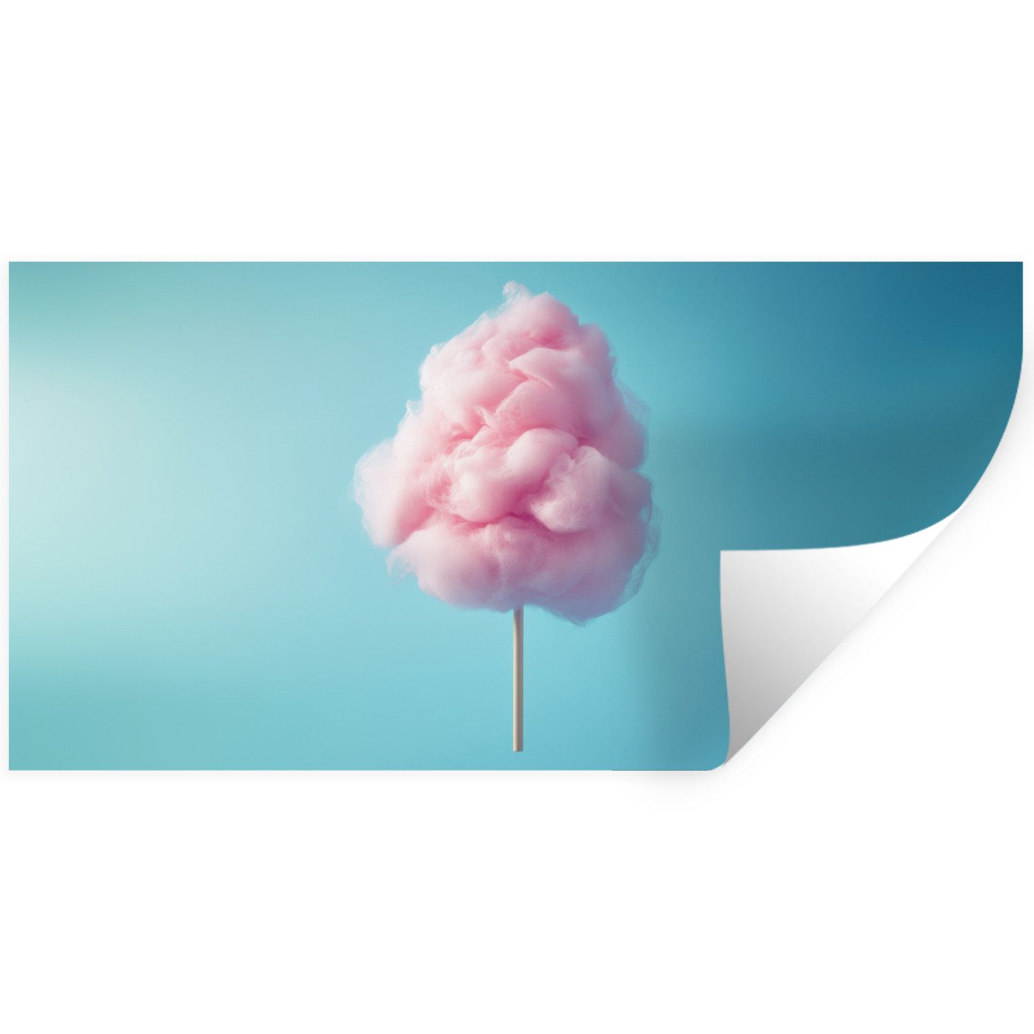 MuchoWow Wandsticker Zuckerwatte - Süßes - Bonbon (1 St), Sticker für die Wohnzimmer und Schlafzimmer, 120x60 cm