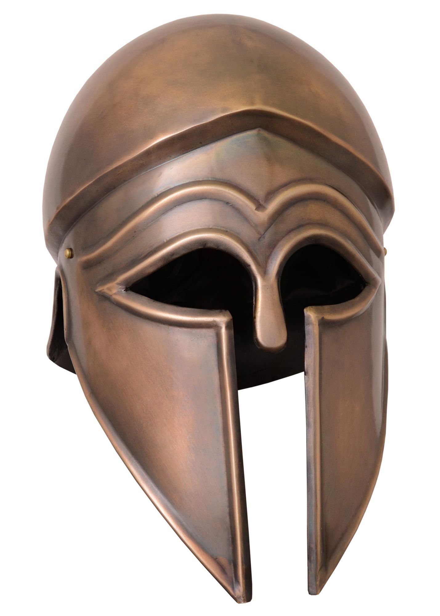 Ritter-Kostüm Italo-Korintherhelm, Stahl in Antikfinish