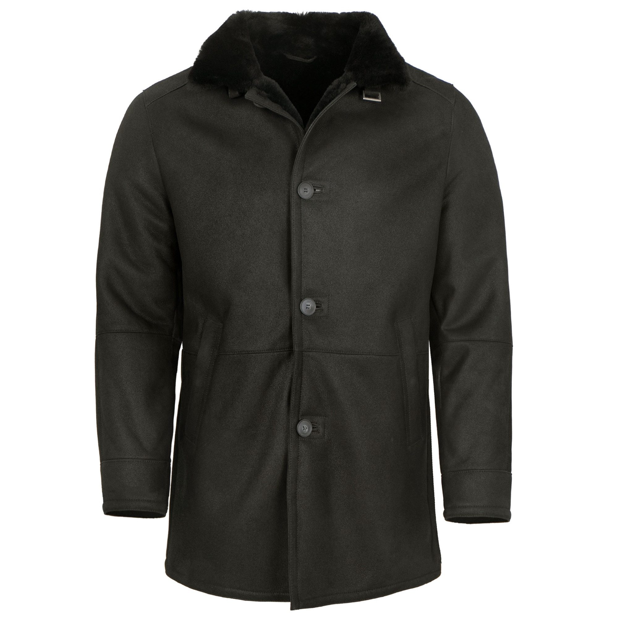 Jilani Lederjacke Emery Jilani Collection - Herren Lammfellmantel Lederjacke Lammfell schwarz