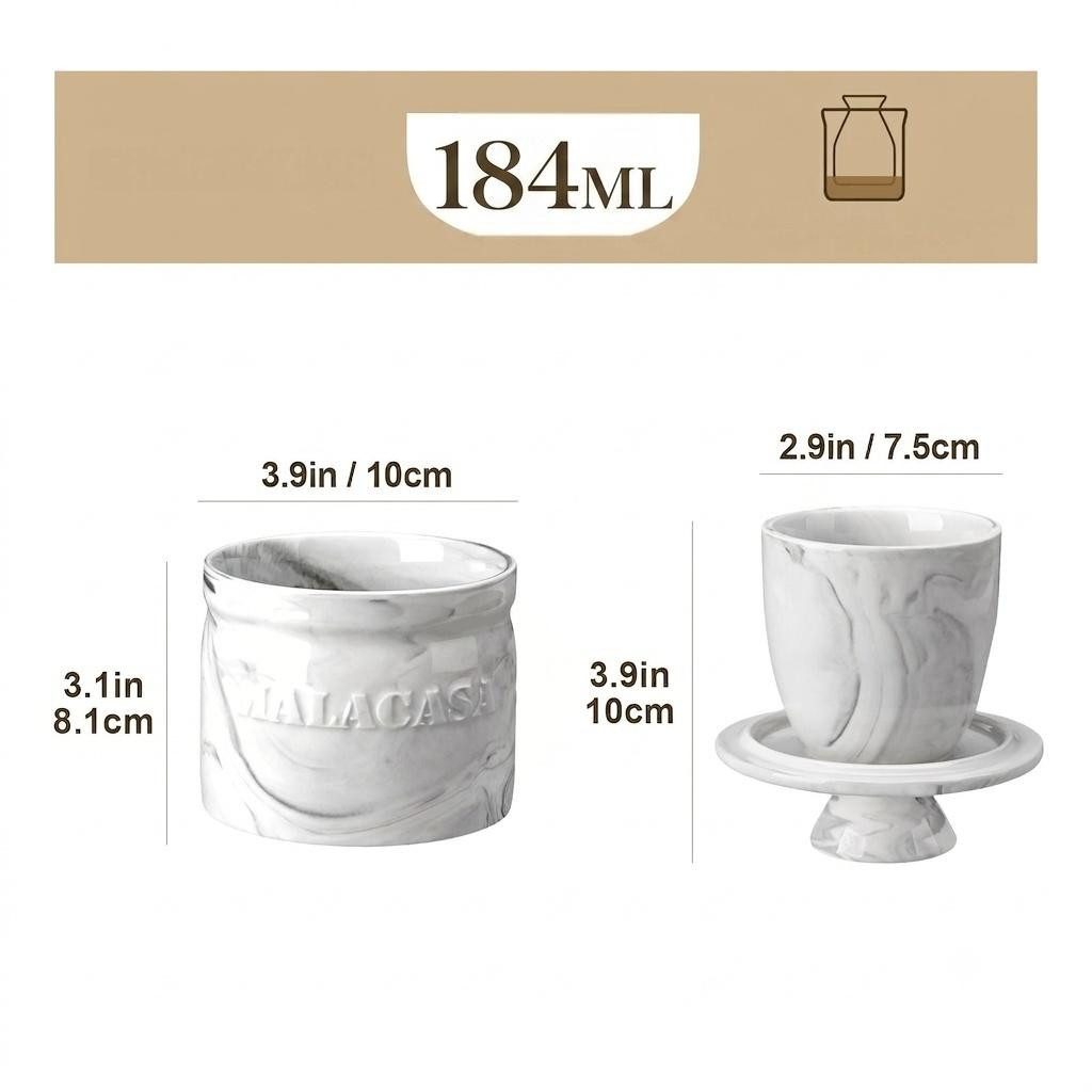 MALACASA Butterdose Französische Butterdose mit Wasserversiegelung, Porzellan mit Deckel, Porzellan, (1-tlg) – Bild 2 von 5
