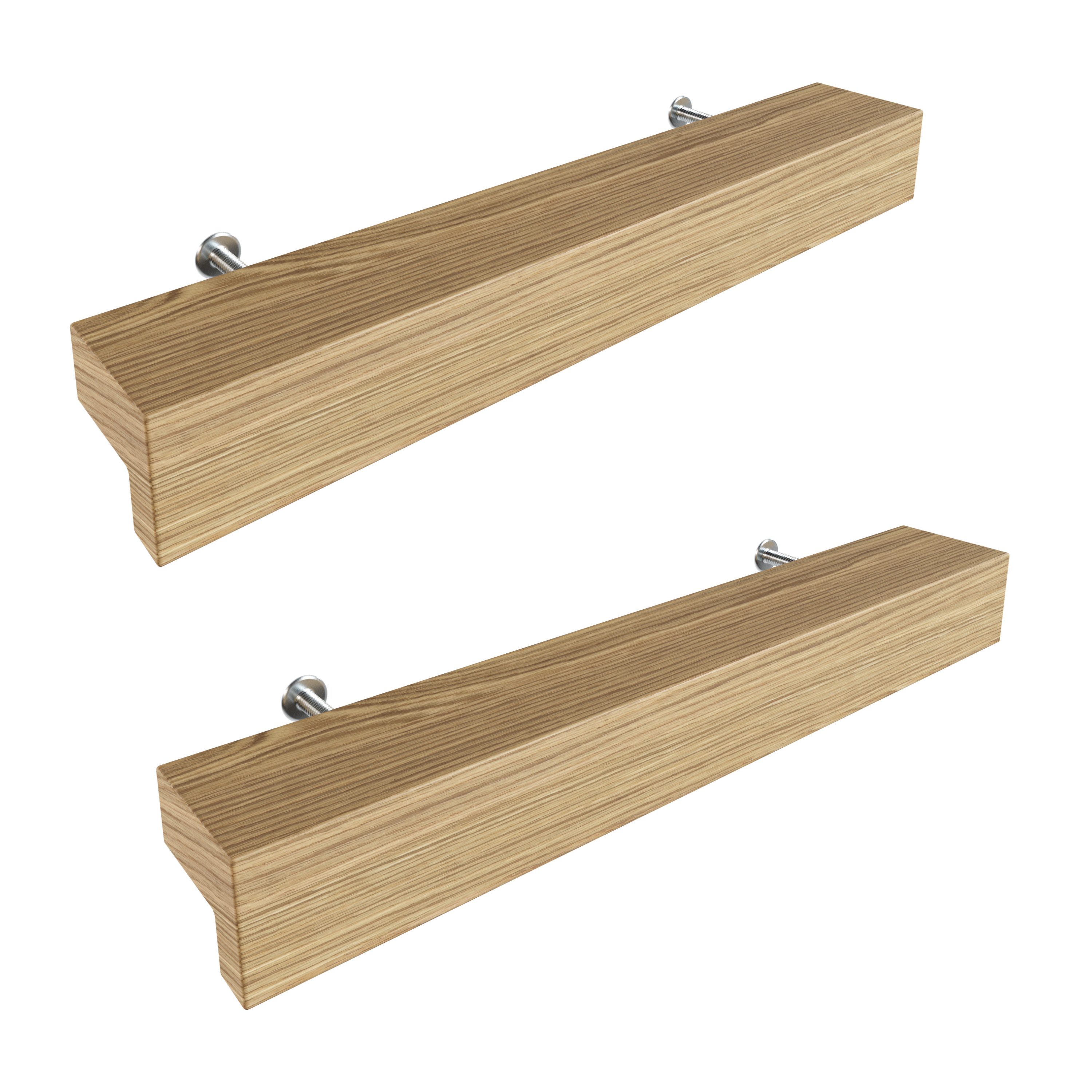 sossai® Möbelgriff Eichenholzgriff, GAH01 (2-St), Lochabstand 96mm