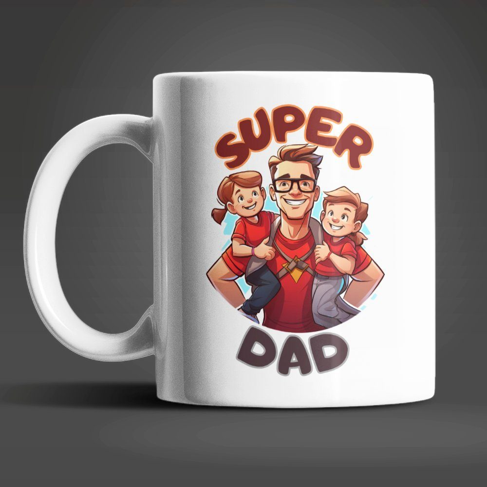 WS-Trend Tasse Super DAD Kaffeetasse Teetasse Geschenkidee, Keramik