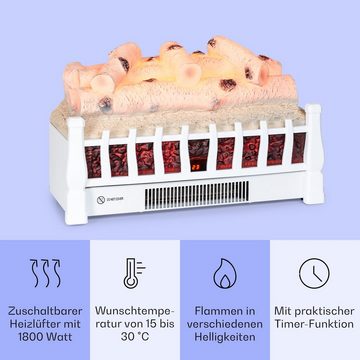 Klarstein Elektrokamin Kamini FXL 2G, elektrischer Kamin mit Heizfunktion Heizlüfter elektrischer Kaminofen