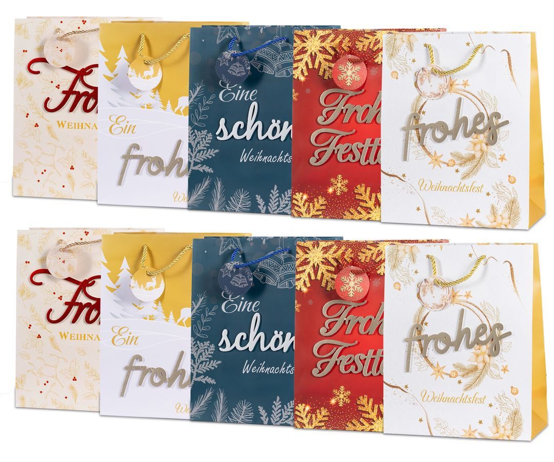 laro Geschenkbox Laro Geschenktaschen Geschenktüten Weihnachten 10/20/40/100stk Medium (40 St)
