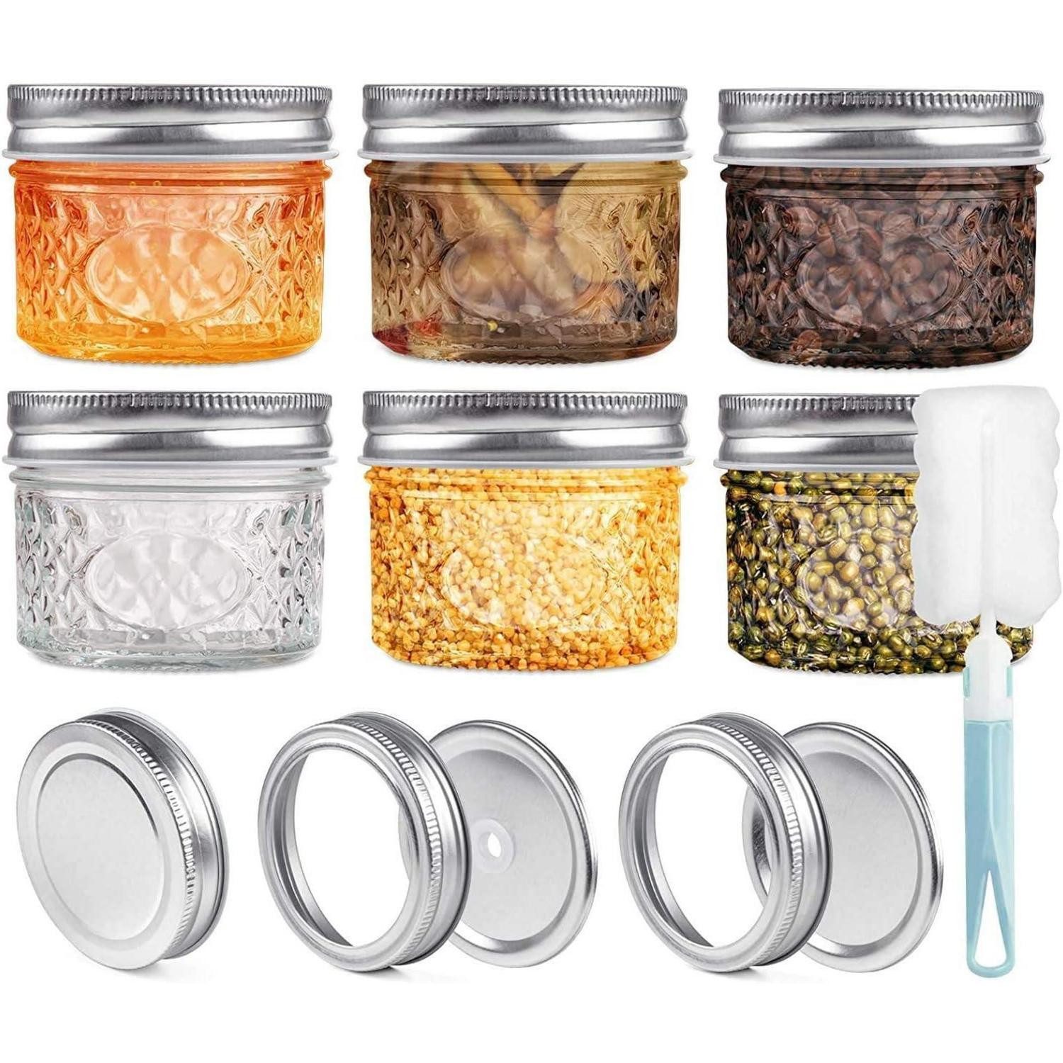 LuxusKollektion Einmachglas Einmachgläser 120ml 6er Schraubdeckel Marmeladengläser 6 Pack 120ml